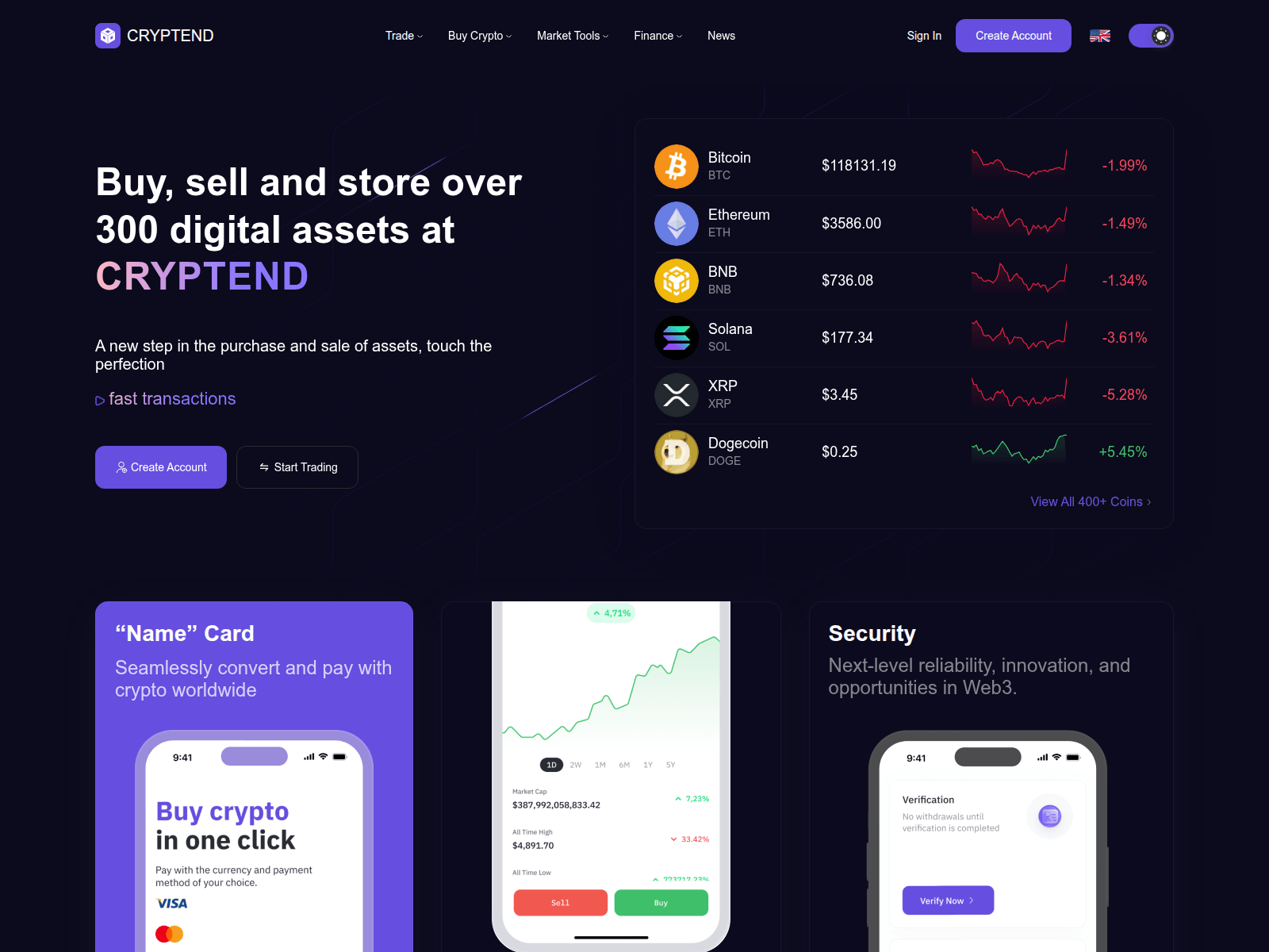 Screenshot of cryptend.com