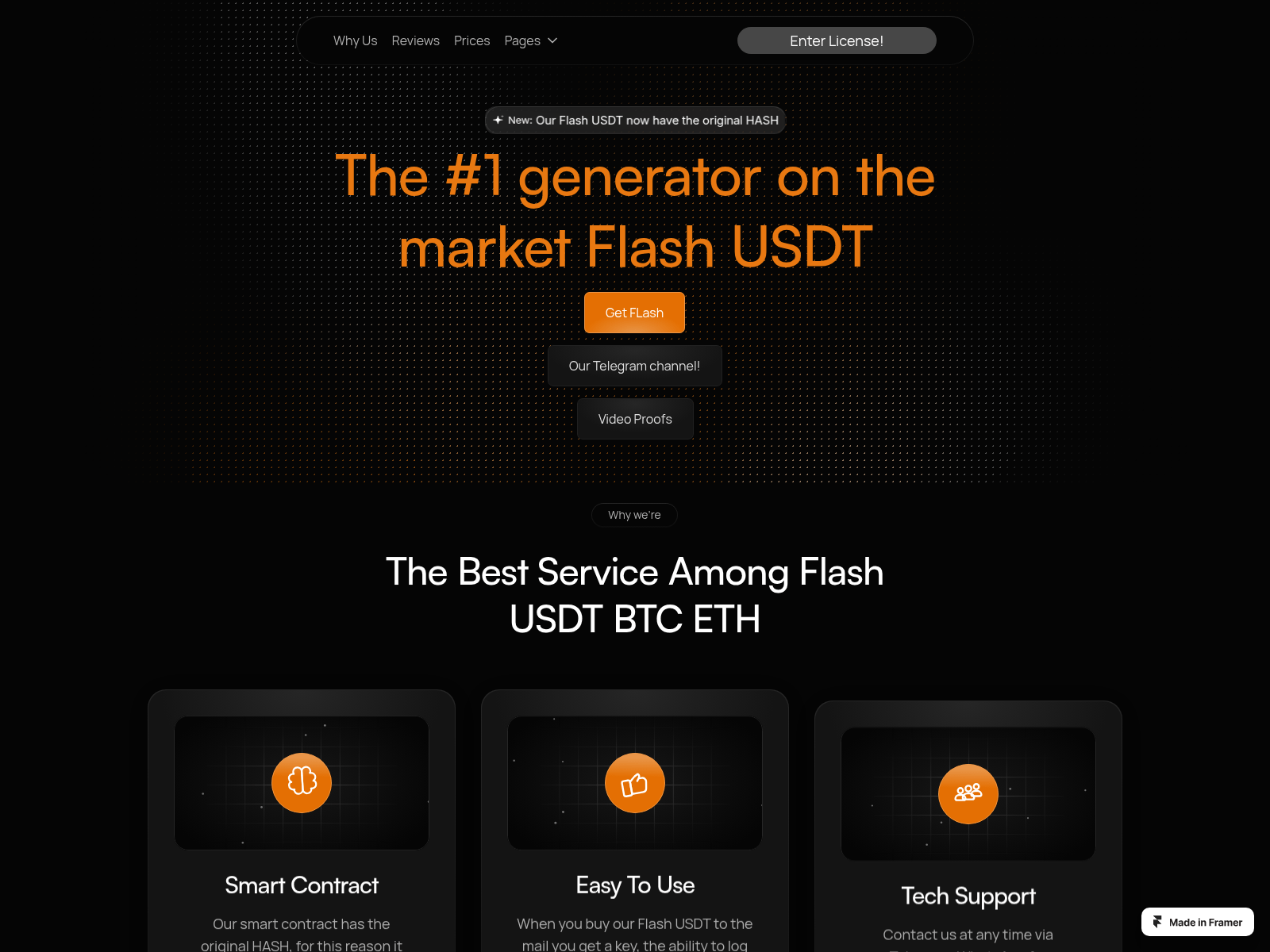 Screenshot of flashusdts.framer.website