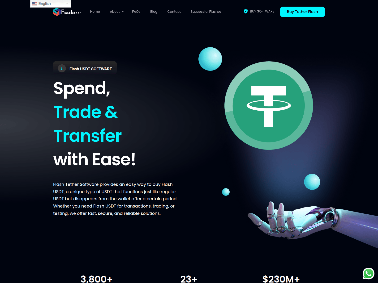 Screenshot of flash-tether.com