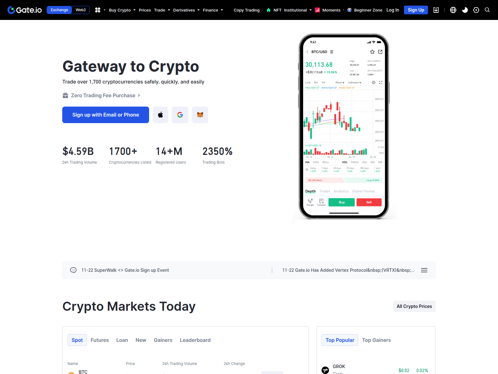 Forensic screenshot of gate-clone.vercel.app