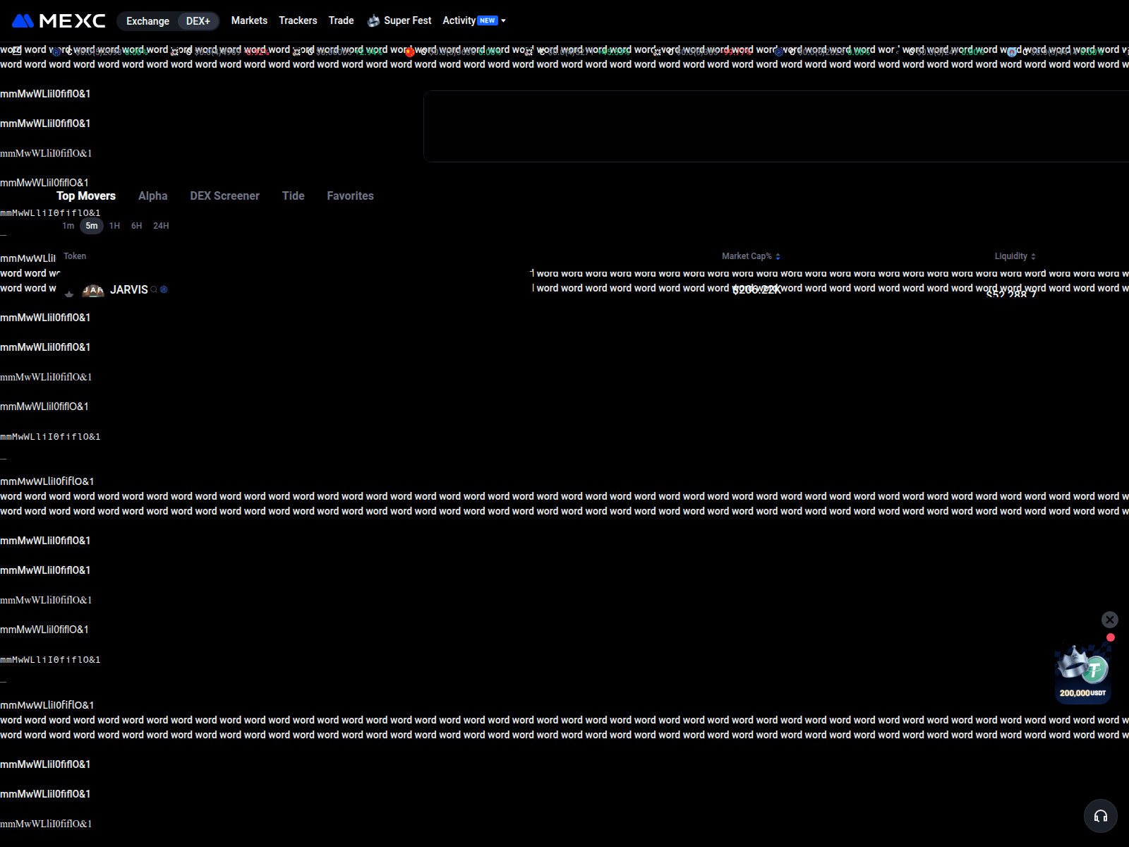 Screenshot of mexc.us