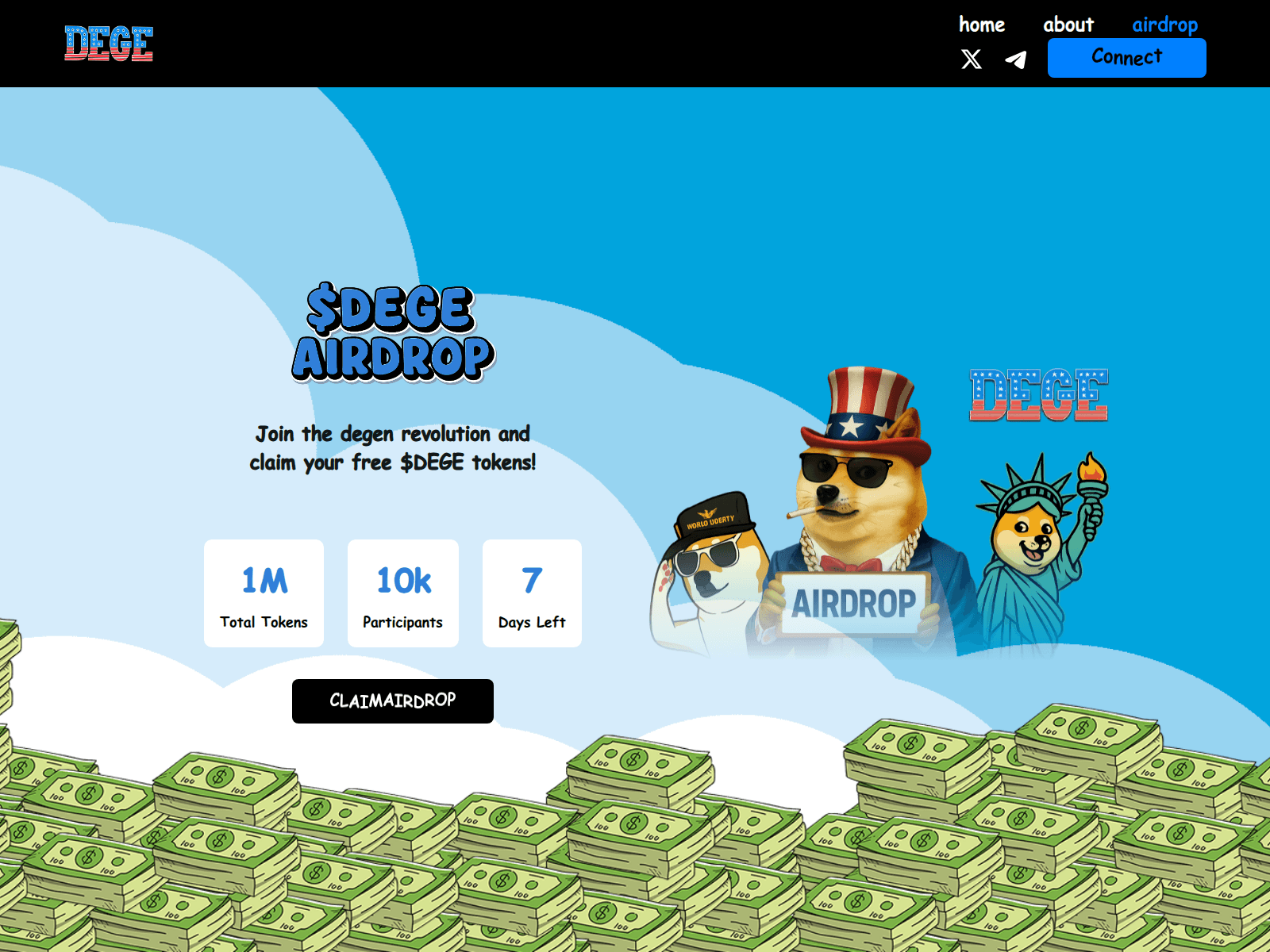 Screenshot of degecoin-claims.com