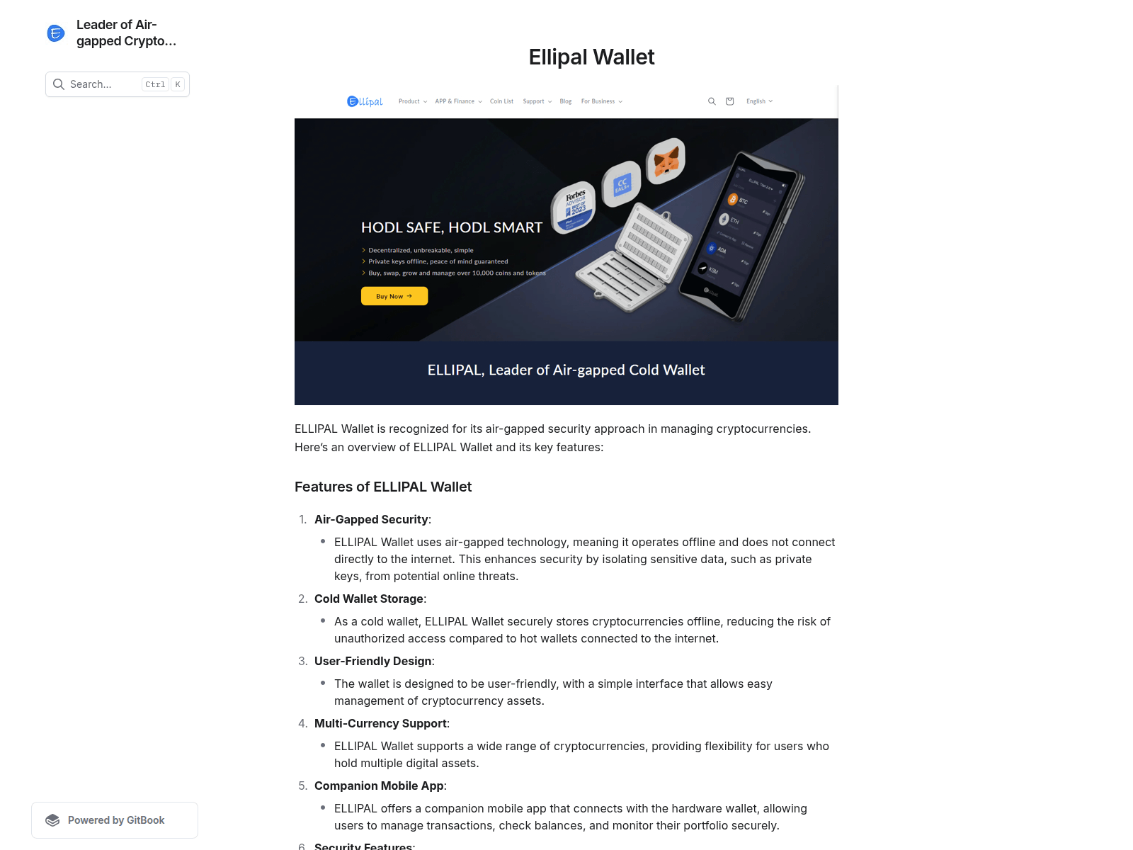 Screenshot of ellipaal-wallet.gitbook.io