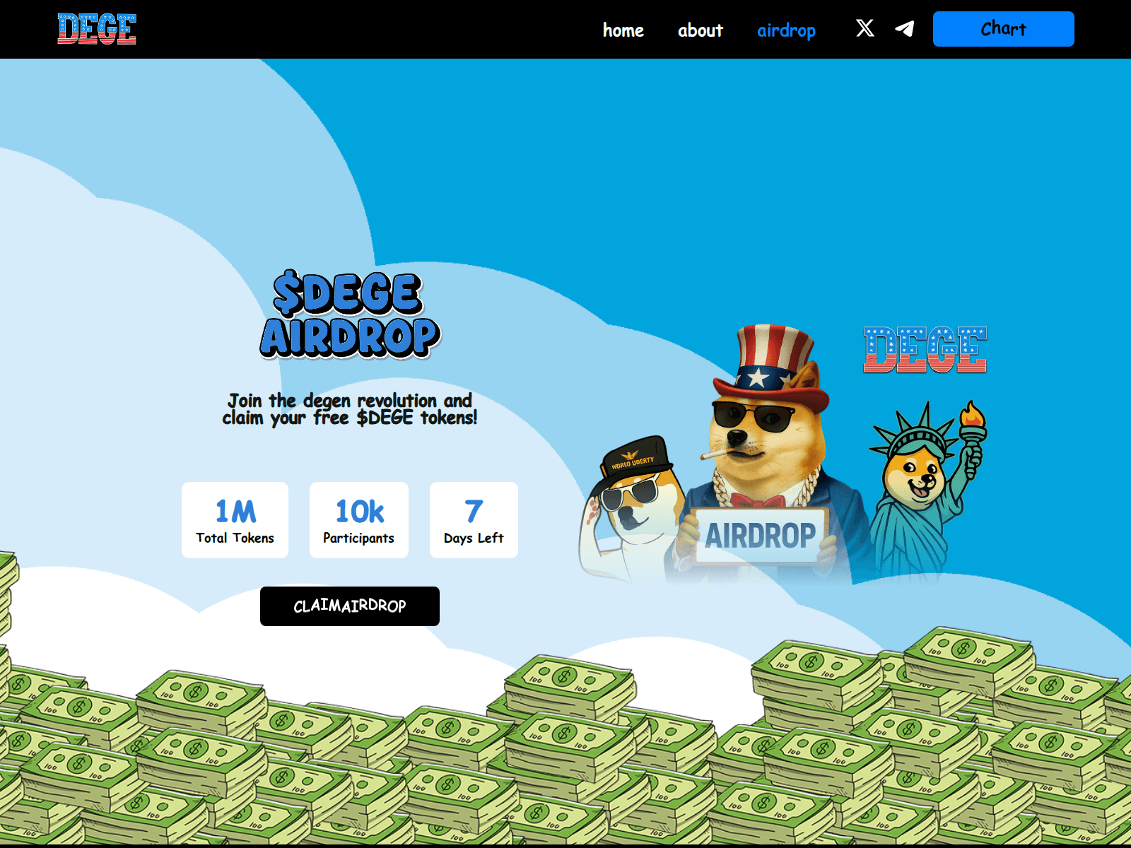 Screenshot of degeclaim.click