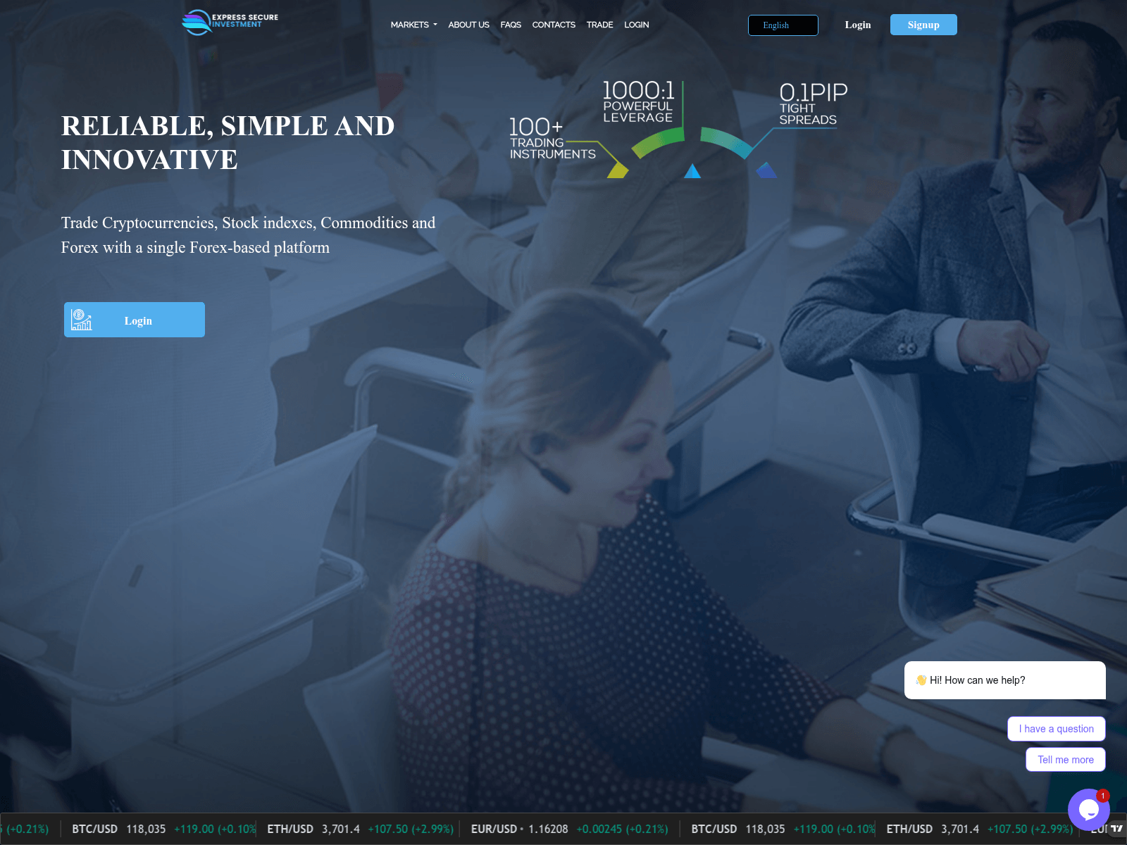 Screenshot of expresspartnerstrade.ltd