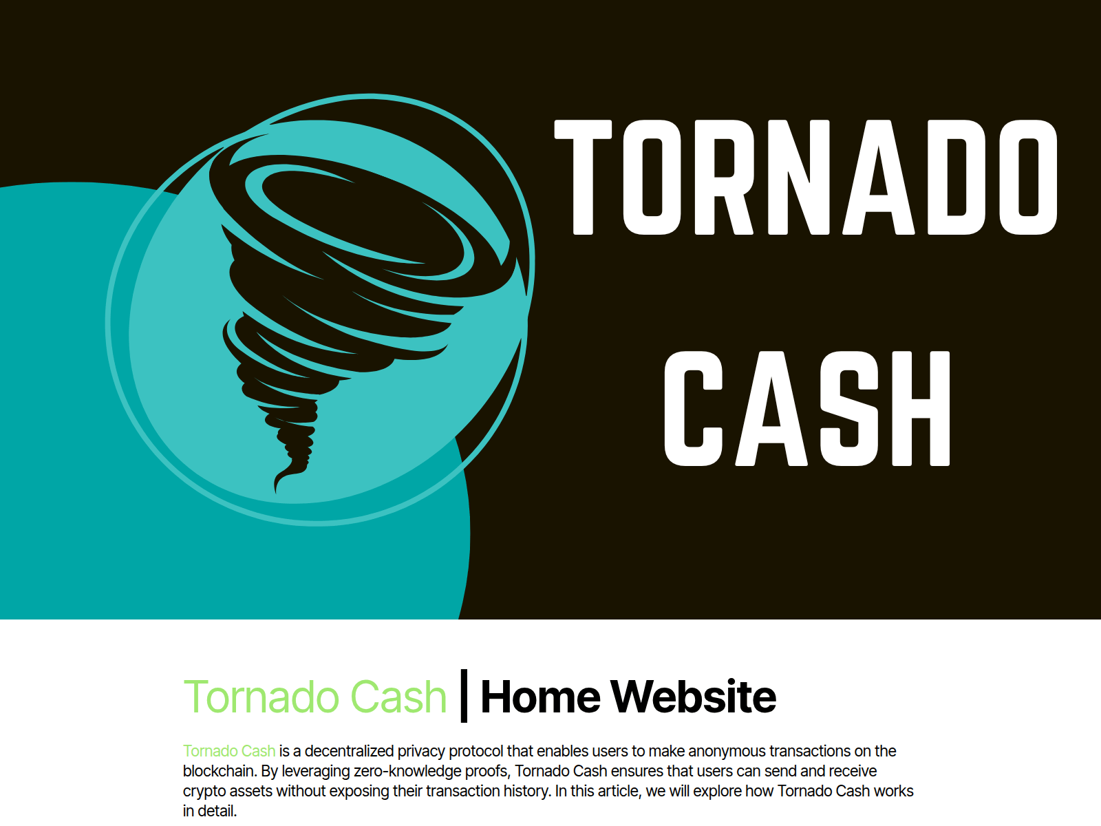 Screenshot of tornadocash-site.github.io
