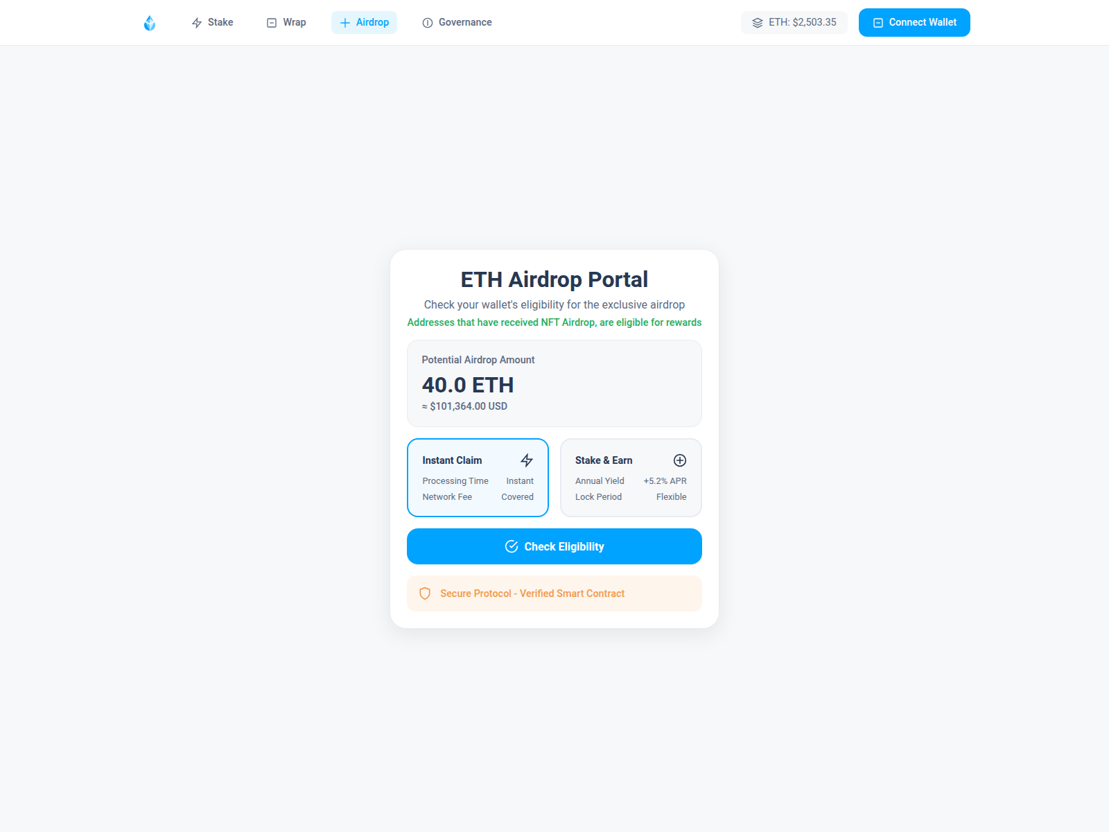 Screenshot of 40eth.com