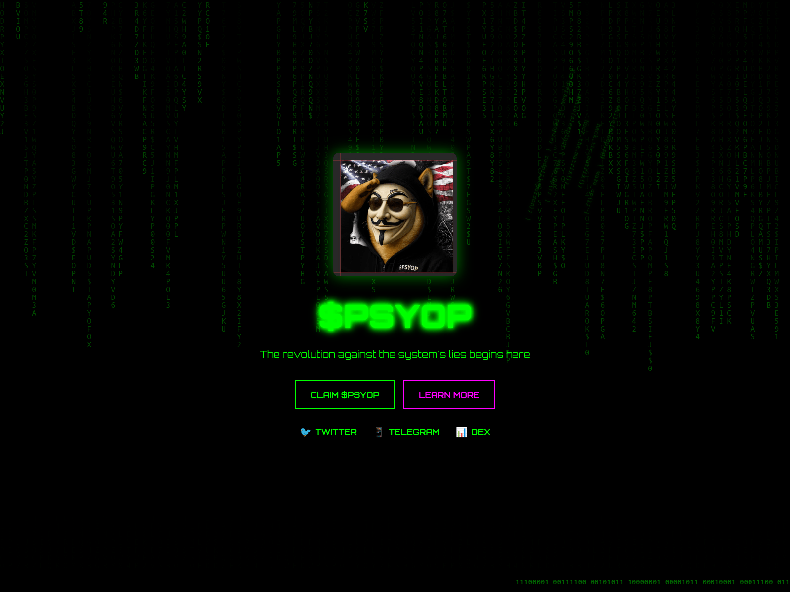 Screenshot of psyop.dev
