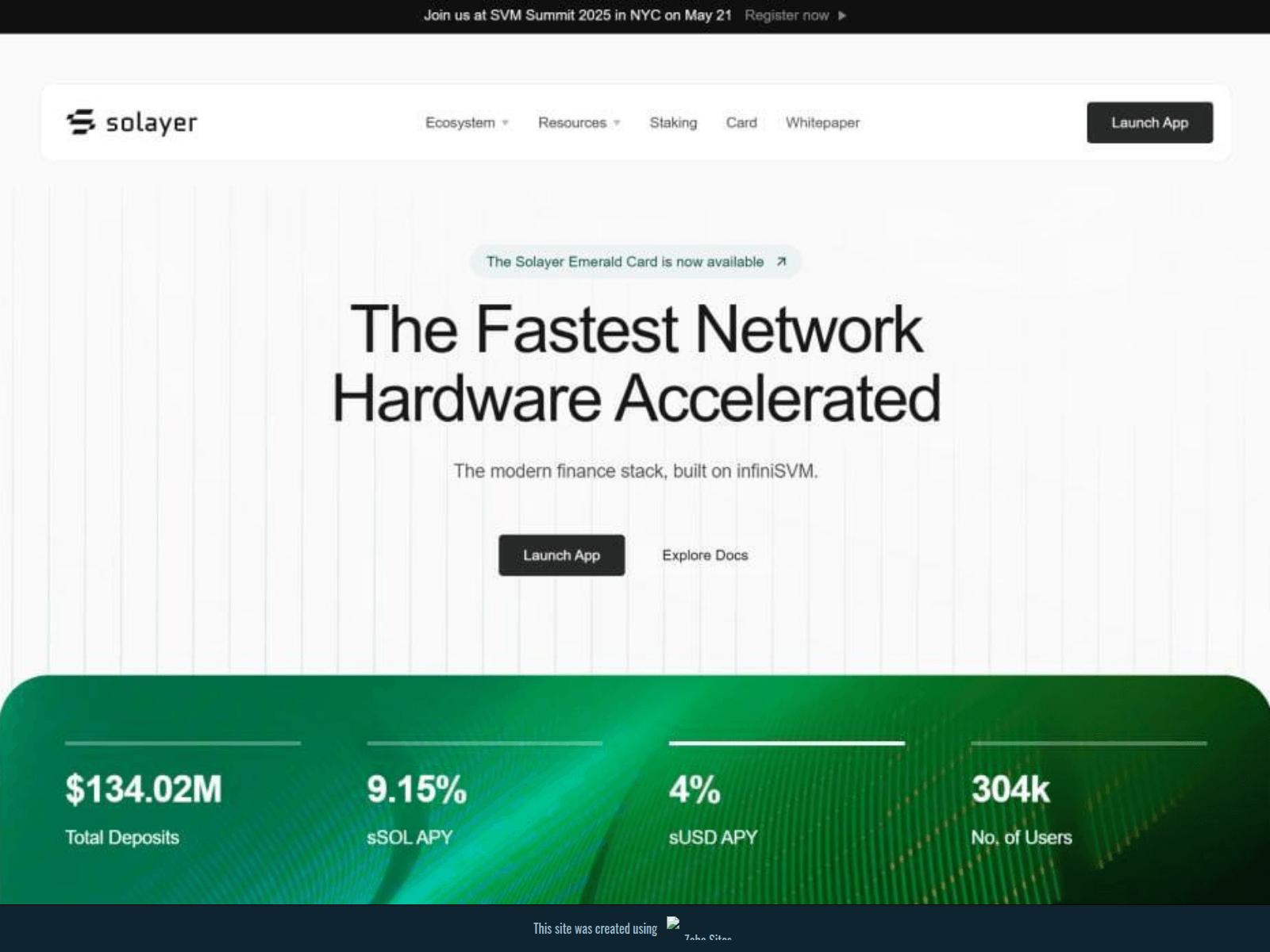 Screenshot of solayerdsa-app1.zohosites.com