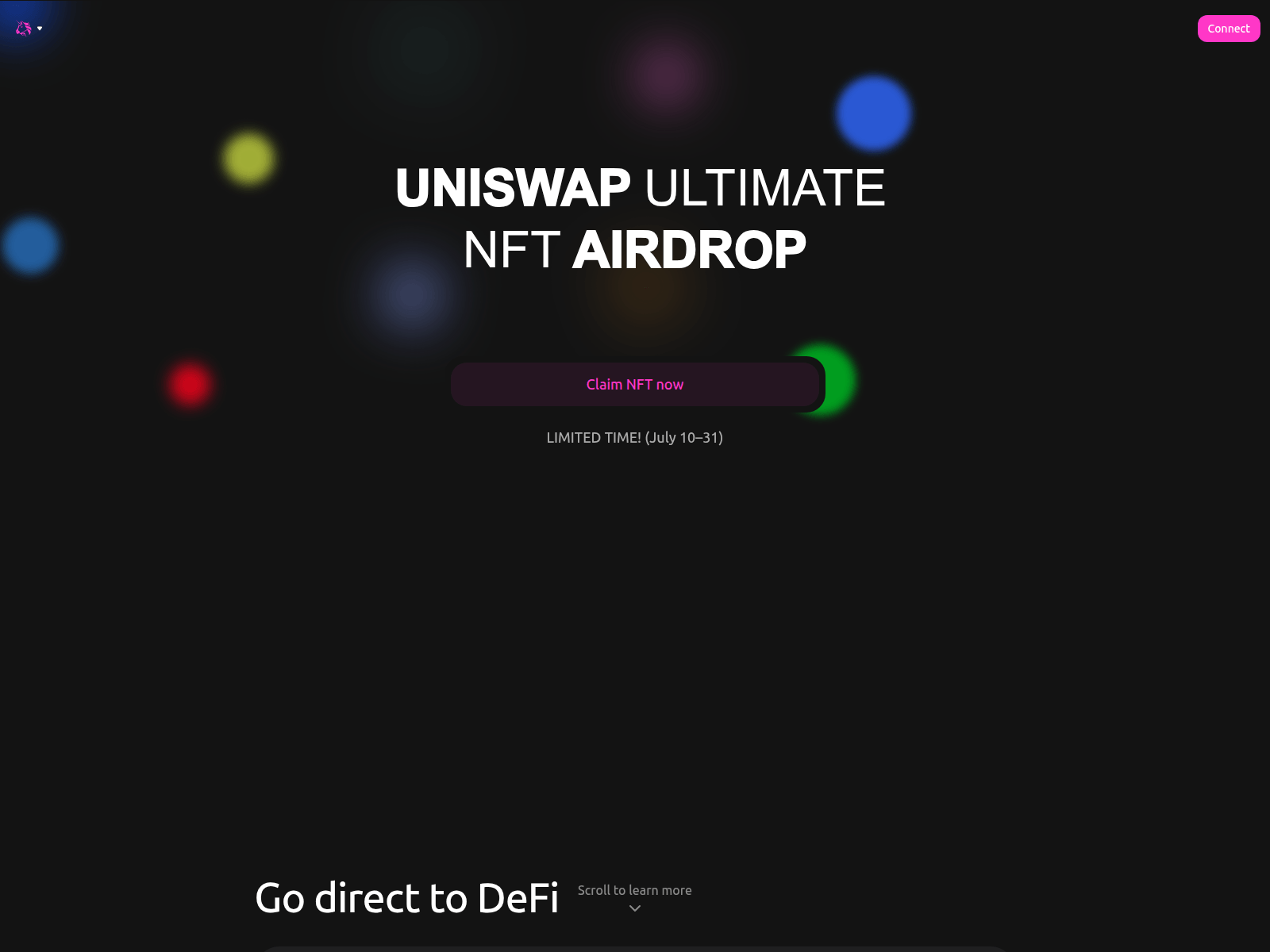 Screenshot of uniswap.ethdrop.app