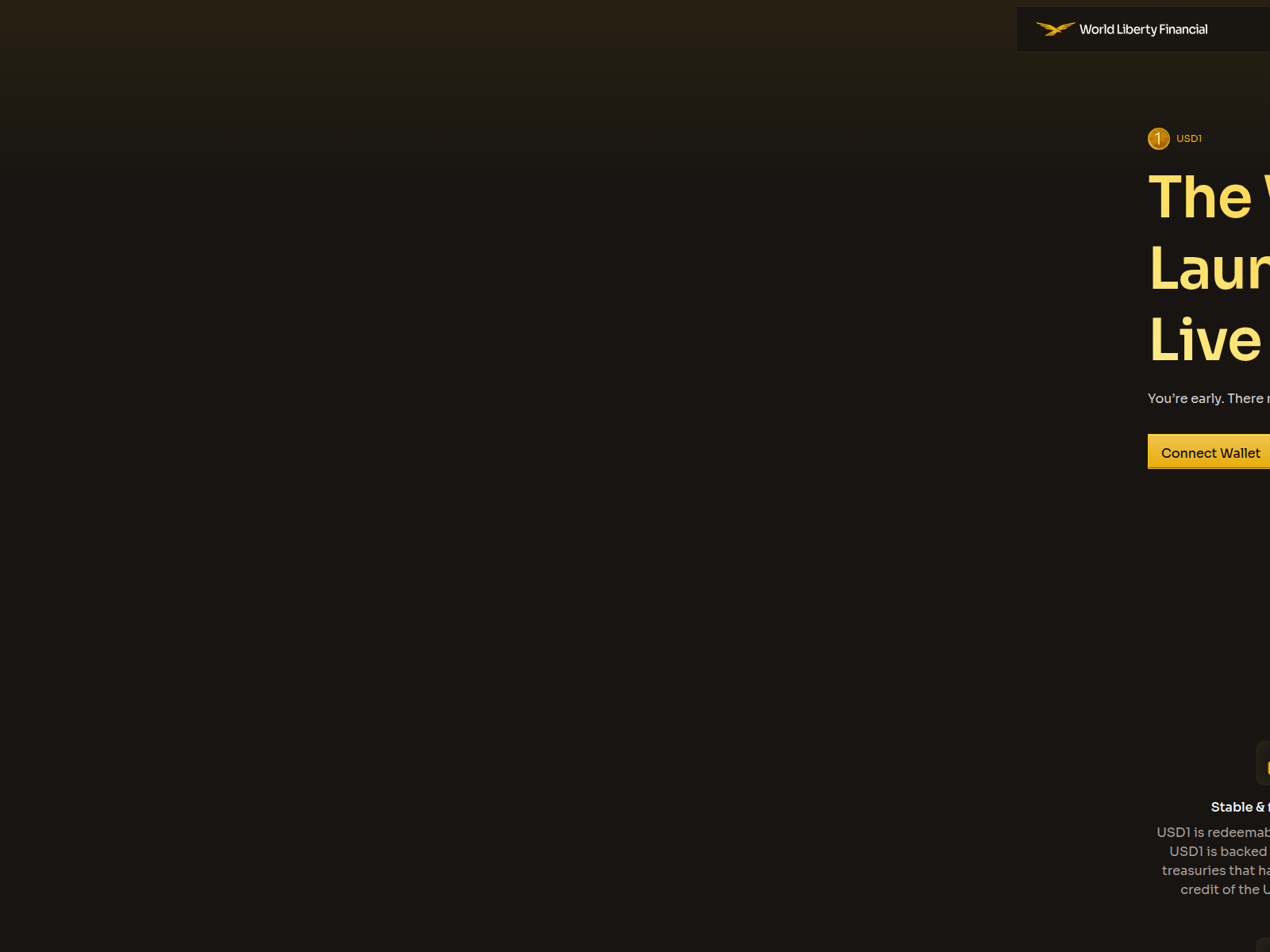 Screenshot of worldlibertyfinanciais.com