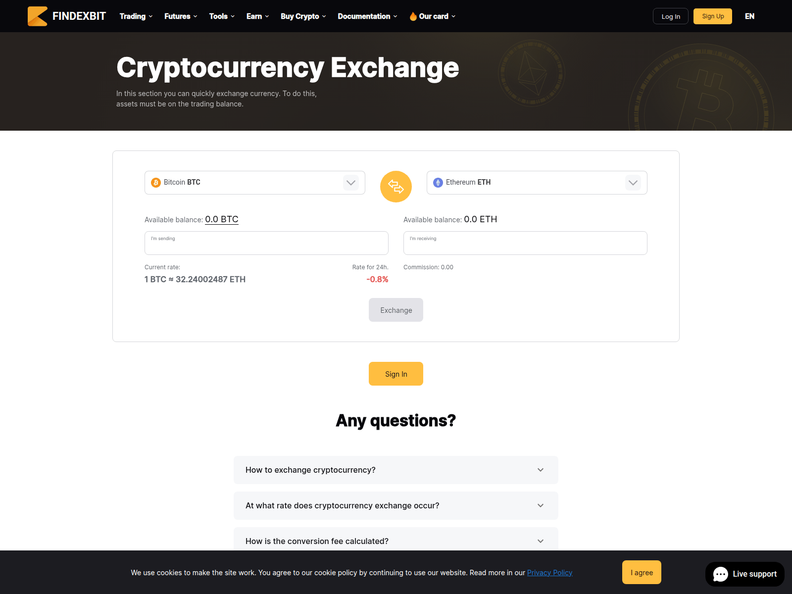 Screenshot of findexbit.com