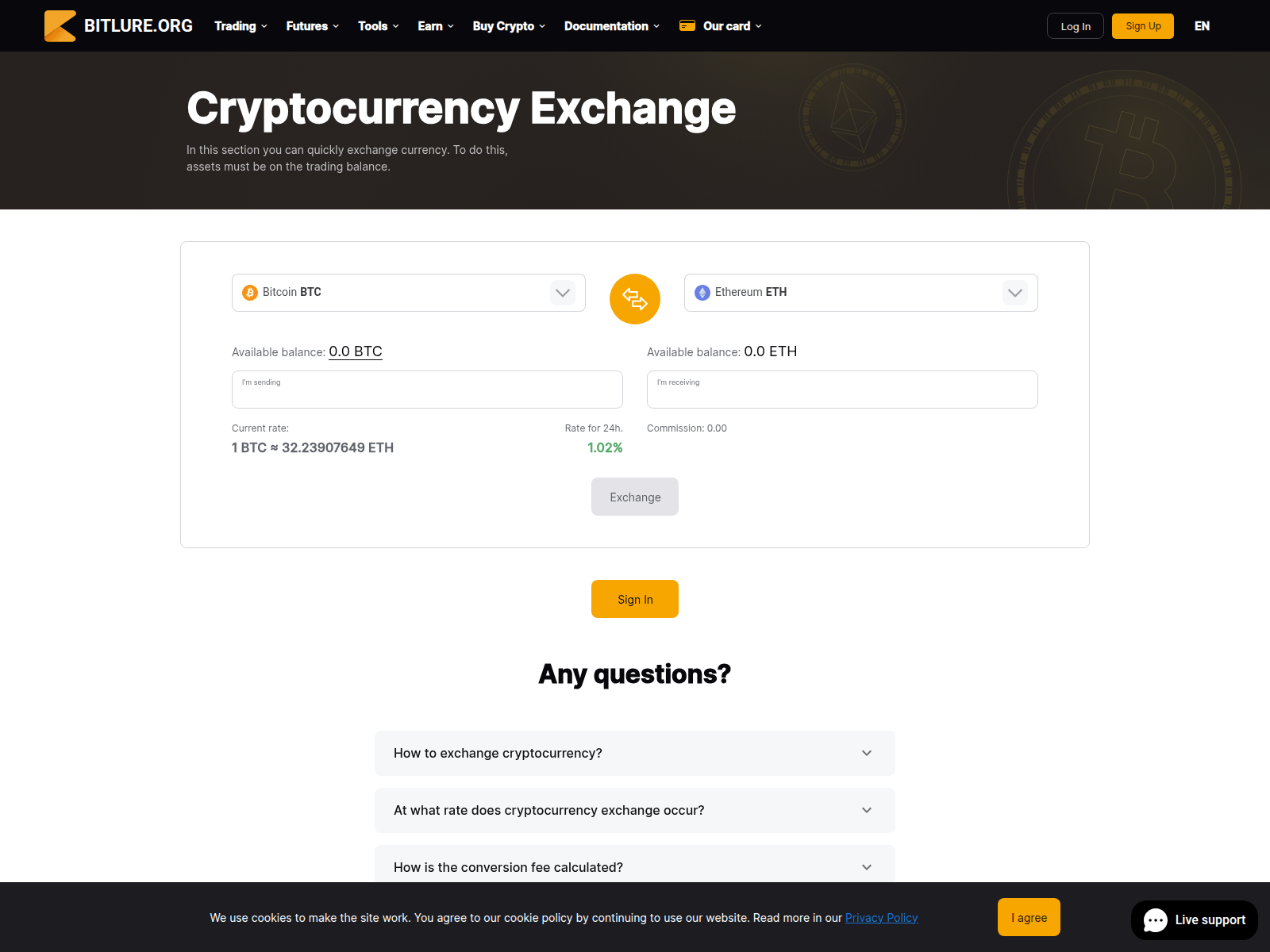 Screenshot of bitlure.org