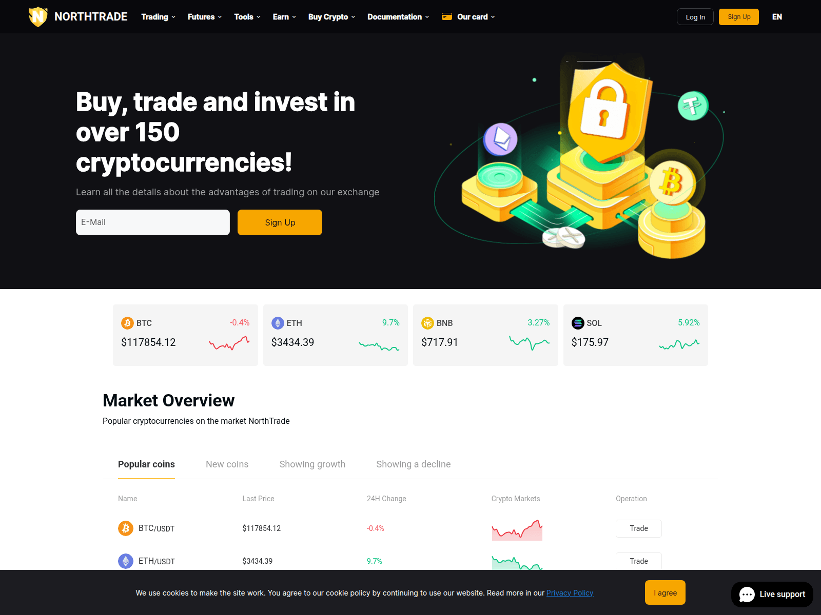 Screenshot of northtrade.club