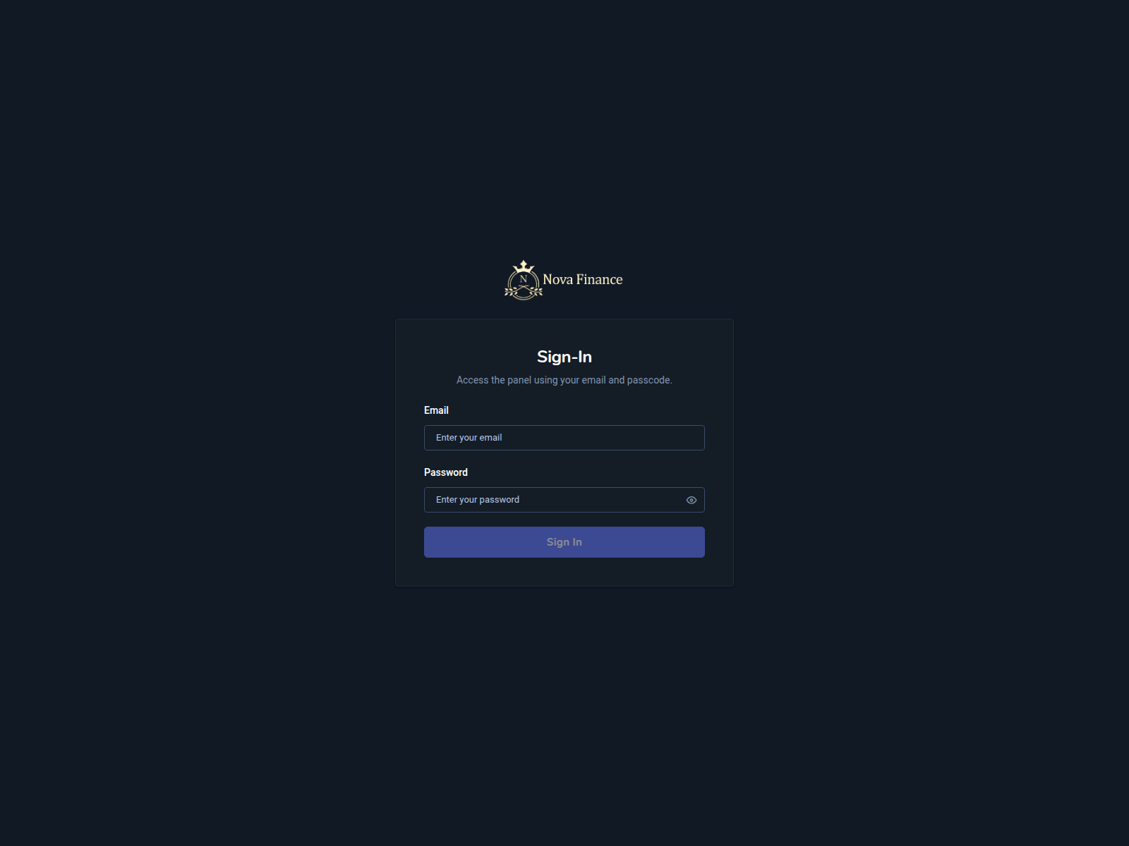 Screenshot of dashboard.nova-finance.net