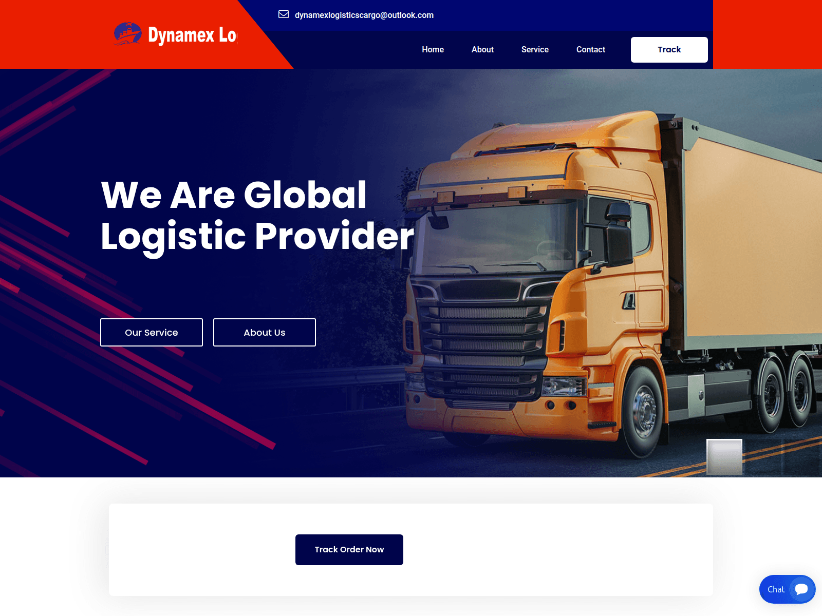 Screenshot of dynamexlogistixcargo.com.nuviab.com