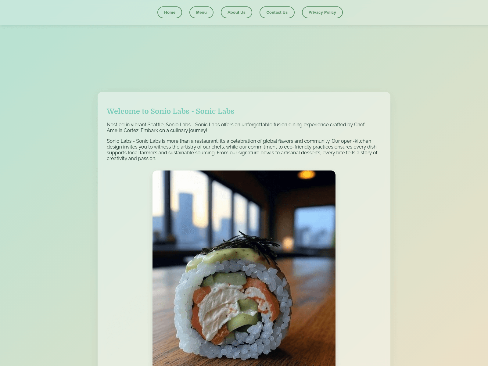 Screenshot of sonieclab.com