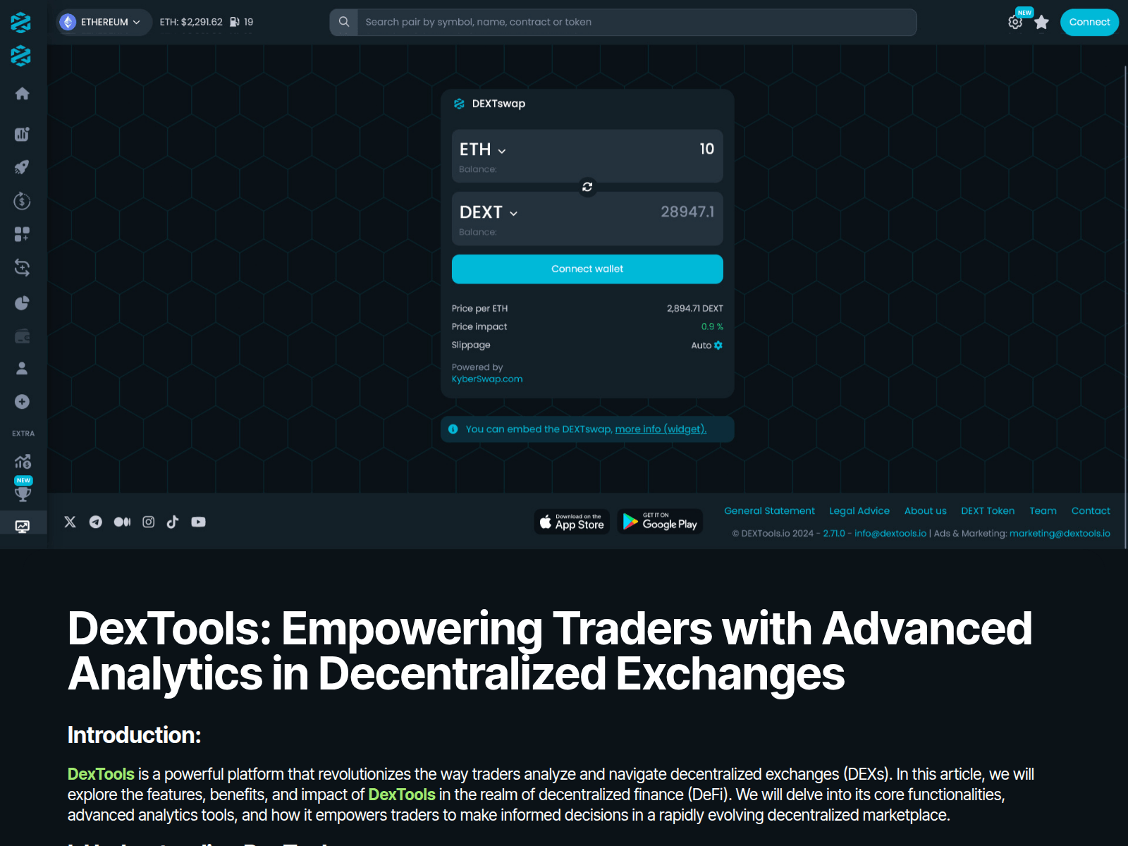 Screenshot of dext-tools.github.io