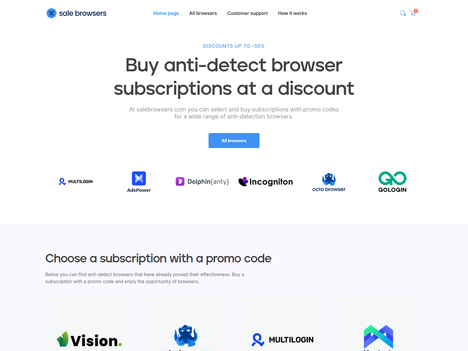 Screenshot of salebrowsers.com