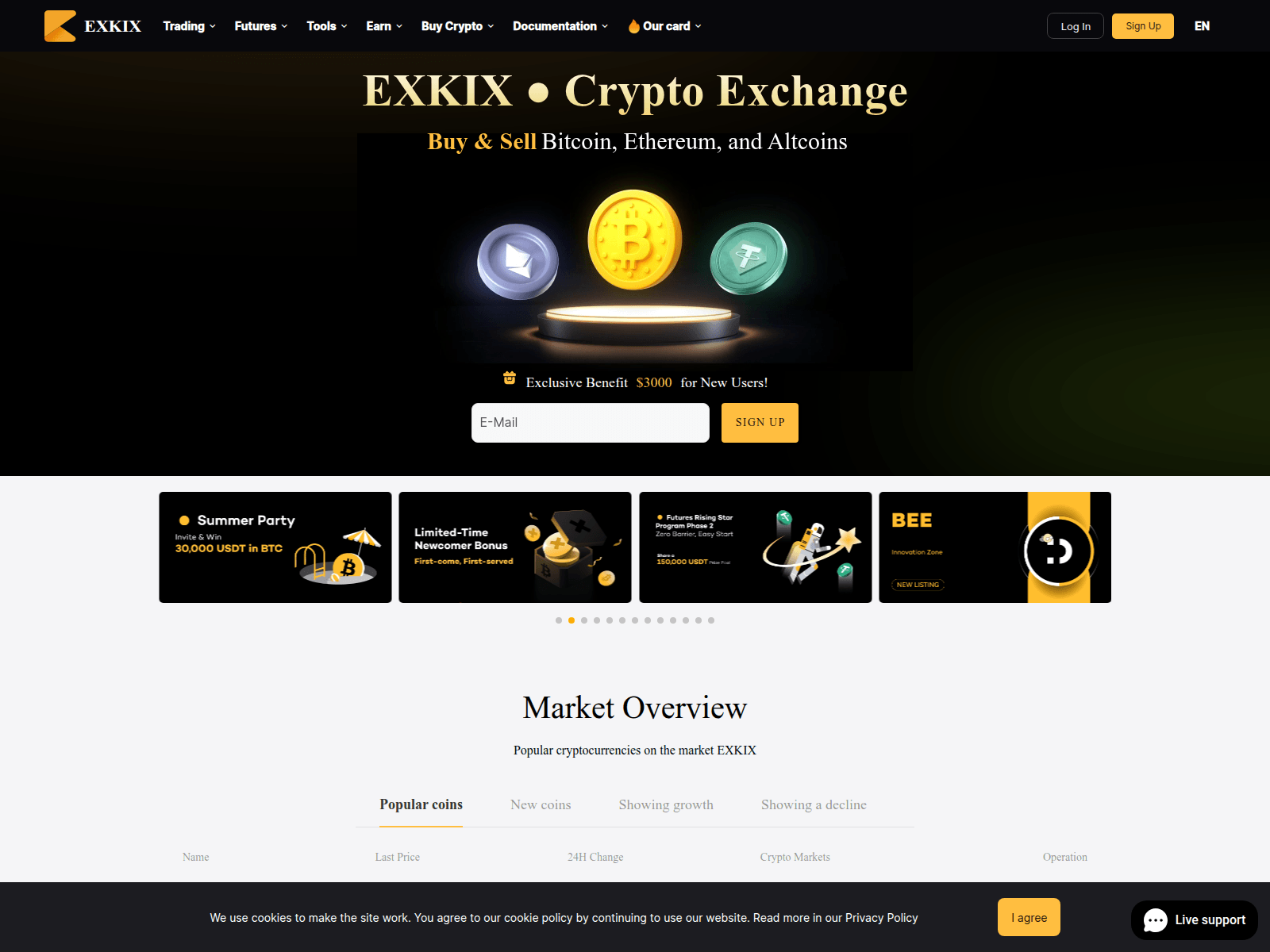 Screenshot of exkix.com