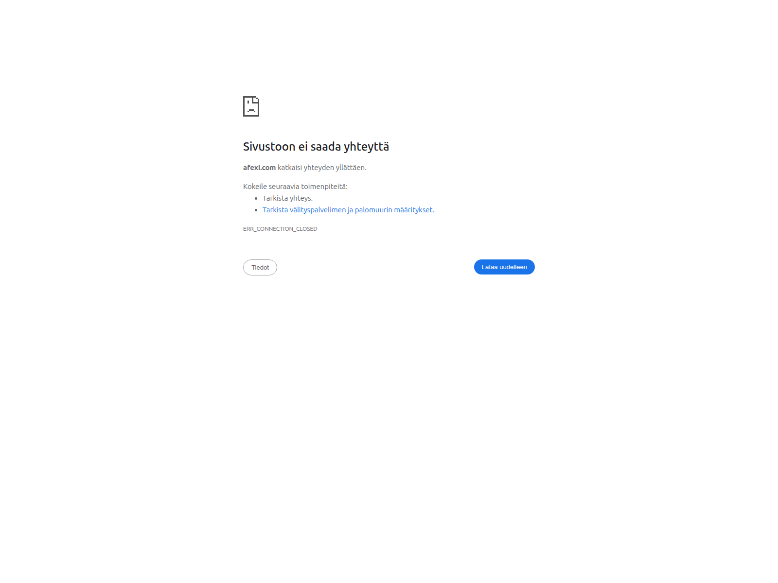Screenshot of afexi.com