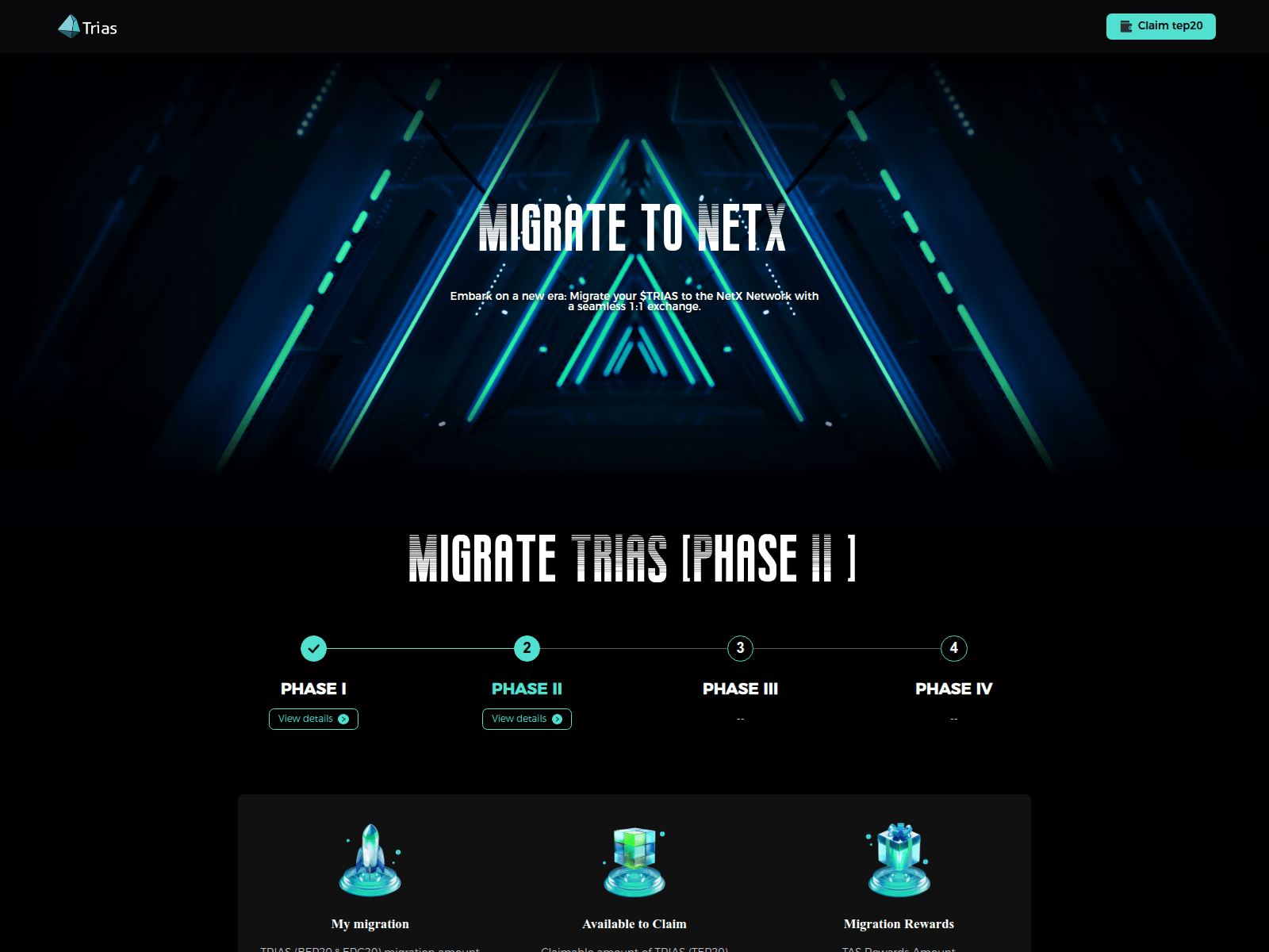 Screenshot of triasnetx-migrate.com