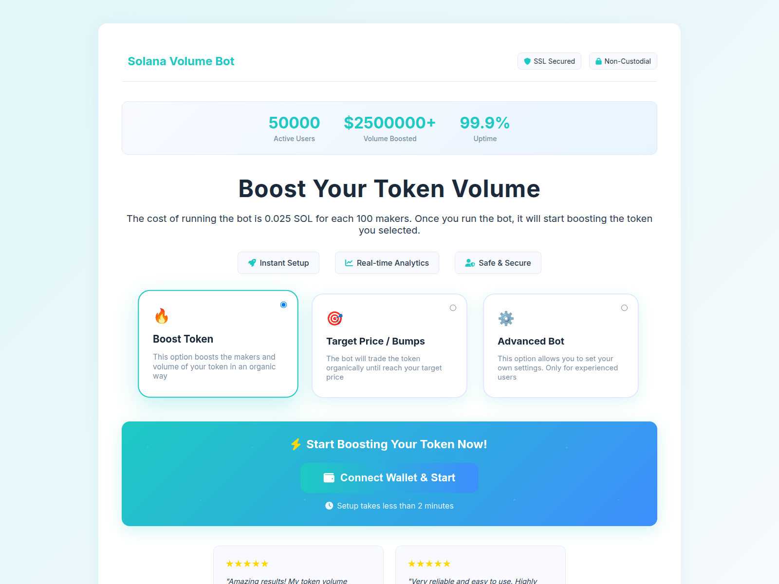 Screenshot of solana-volume-bot-tools.com