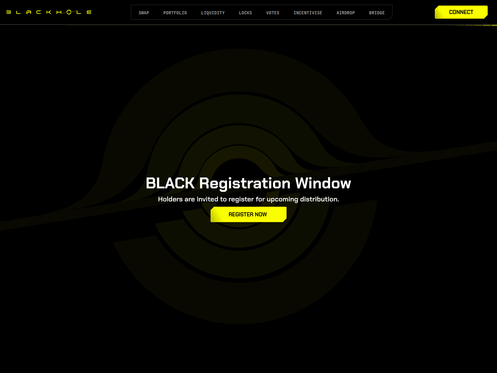 Screenshot of distribution-blackhole.xyz
