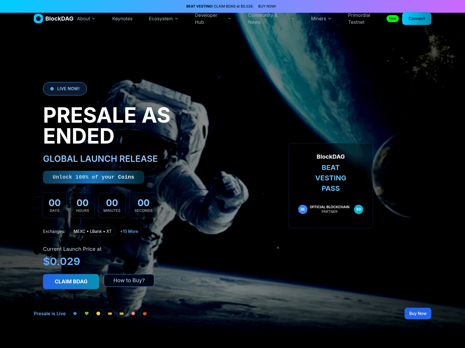 Screenshot of blockdawgclaim.network