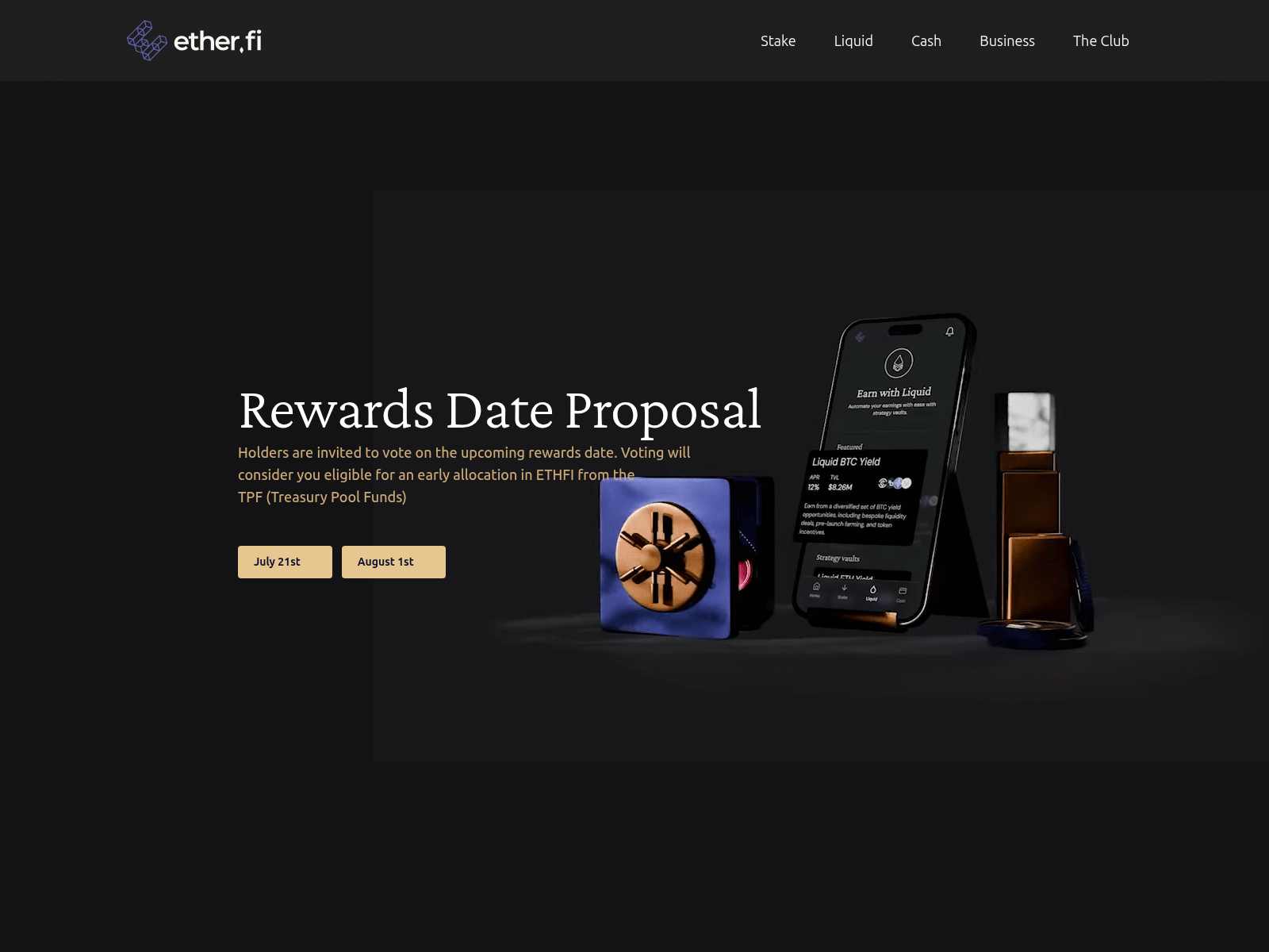 Screenshot of voting-etherfi.com