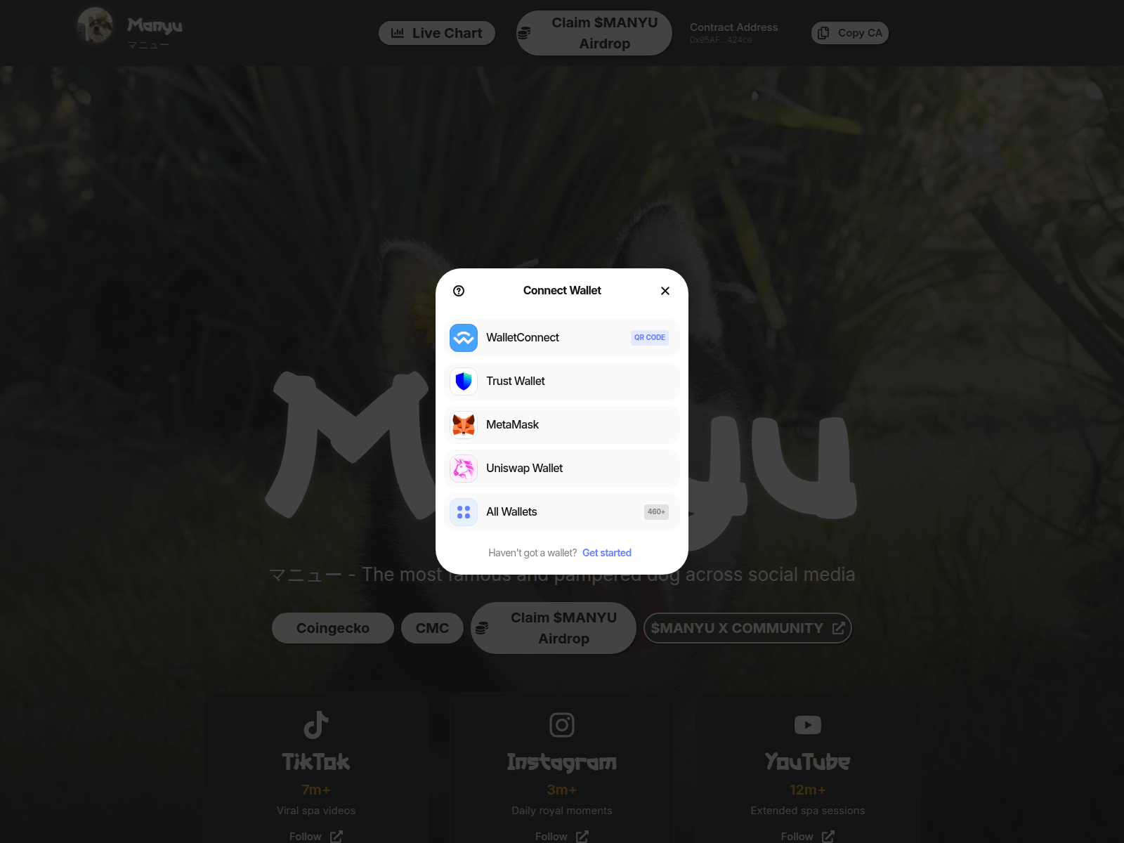 Screenshot of manyu.website