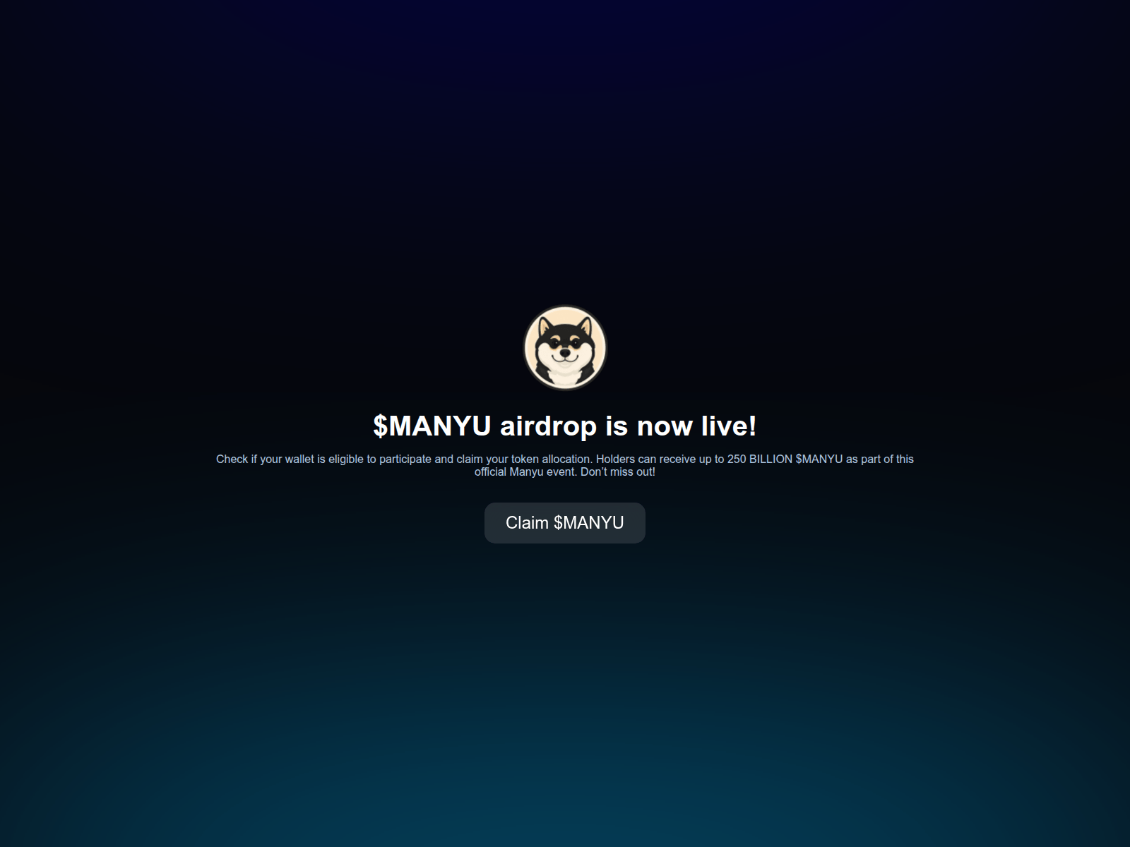 Screenshot of manyushiba.xyz