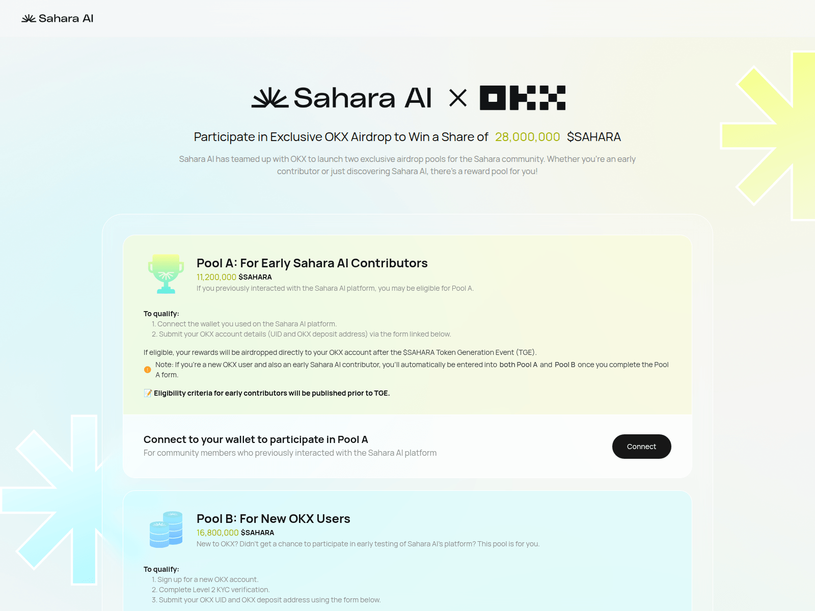 Screenshot of okx.saharaai.world