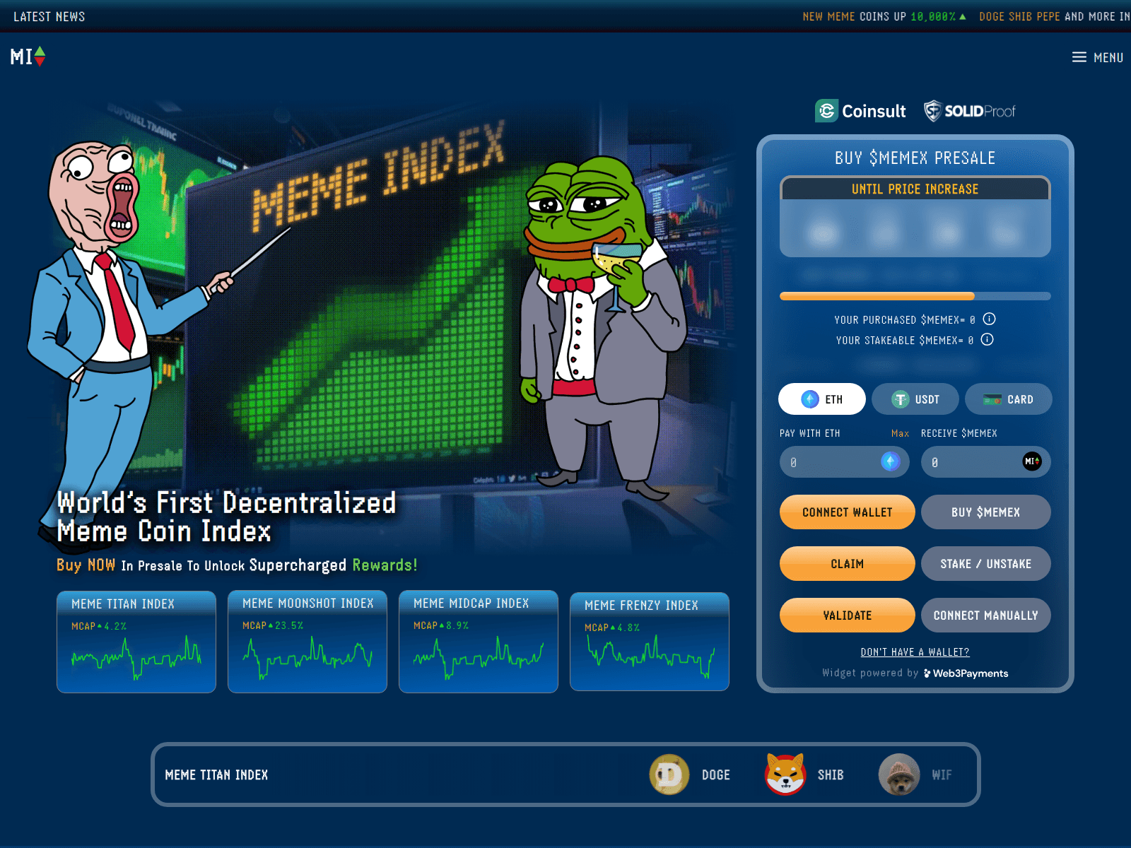 Screenshot of memeindex-ie.web.app
