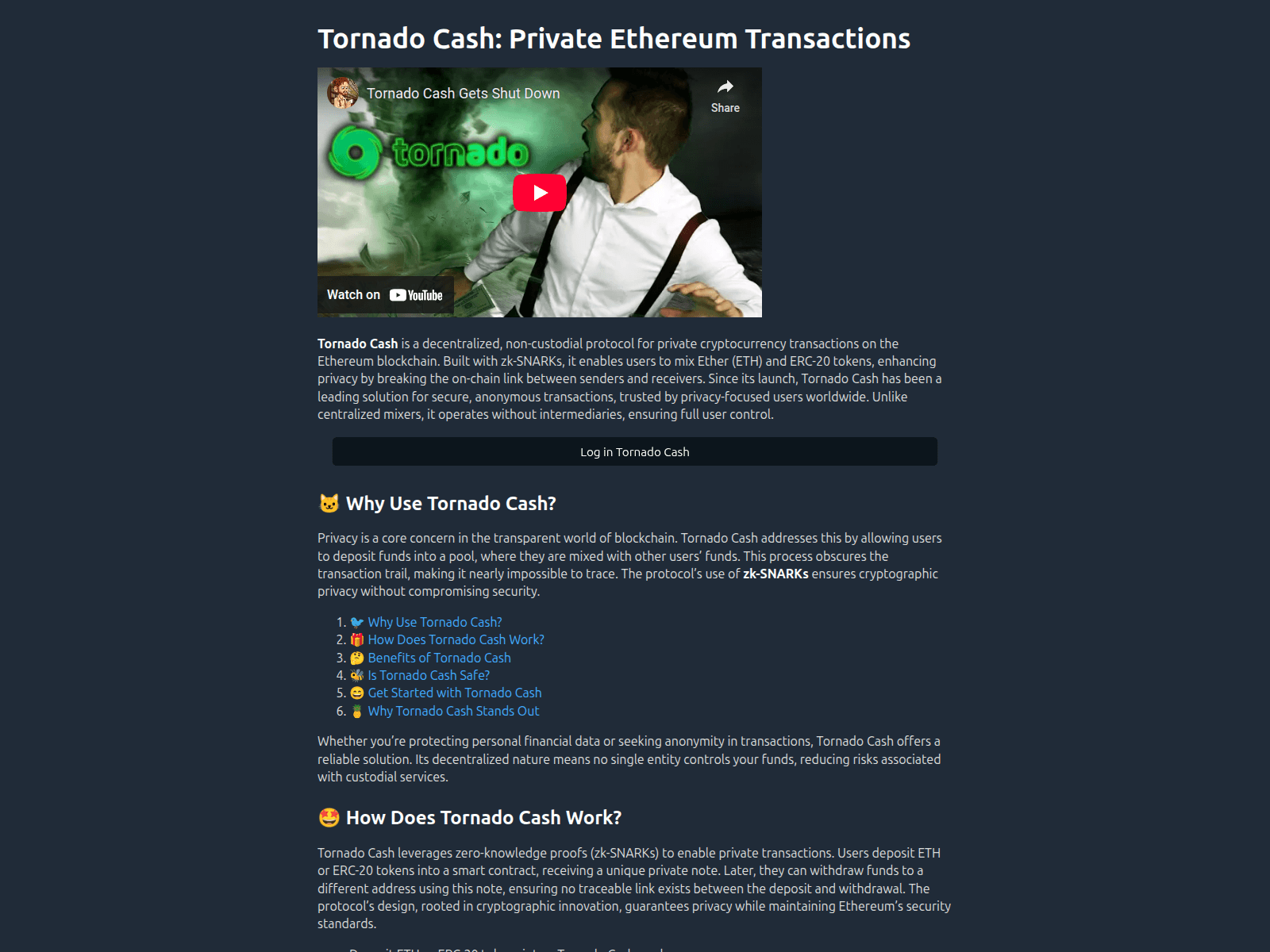 Screenshot of tornadocash-app.org