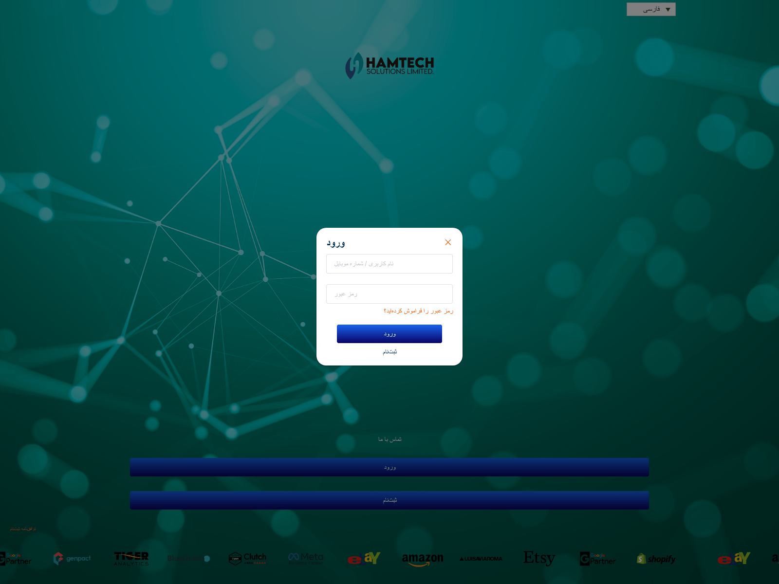 Screenshot of hamtech-bazaryabi.biz