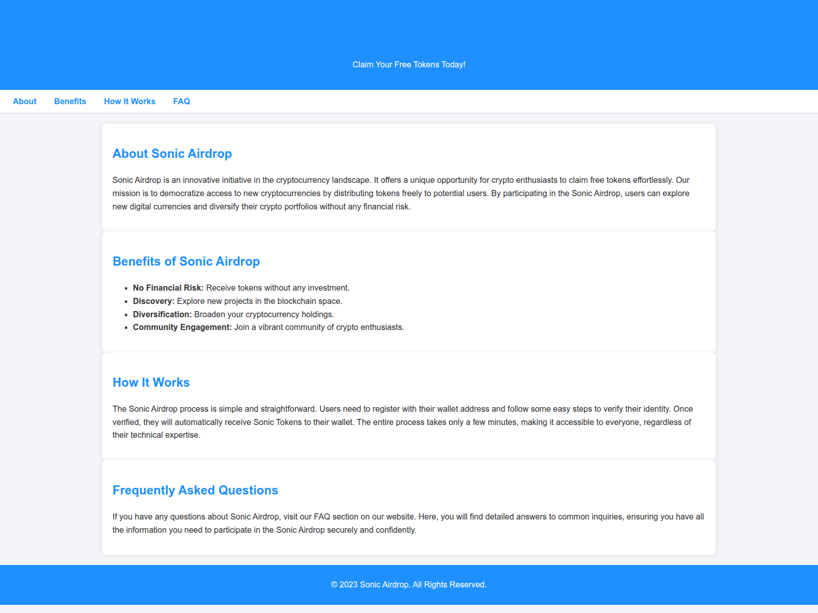 Screenshot of airdropsonics.live