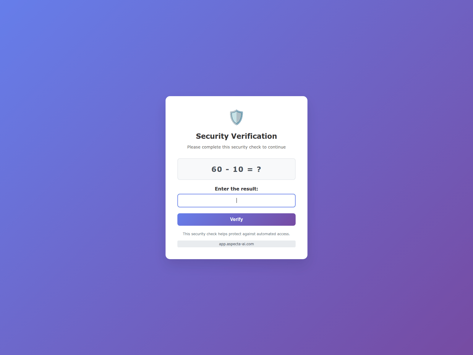 Screenshot of app.aspecta-ai.com
