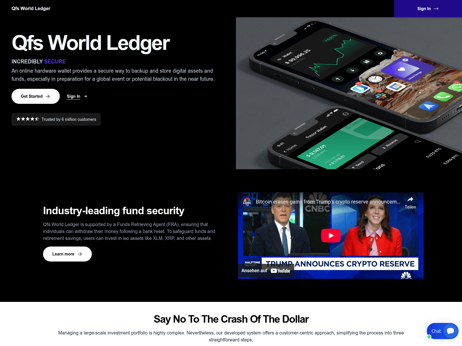Screenshot of qfsworld-ledger.live