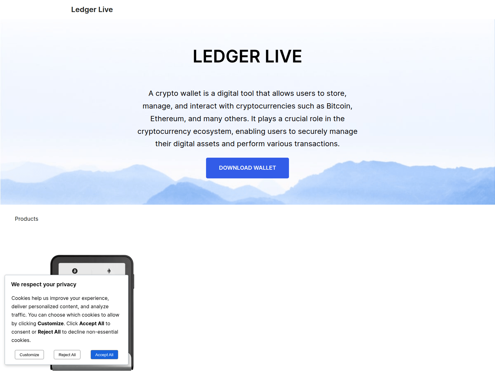 Screenshot of l-ledger-live.org