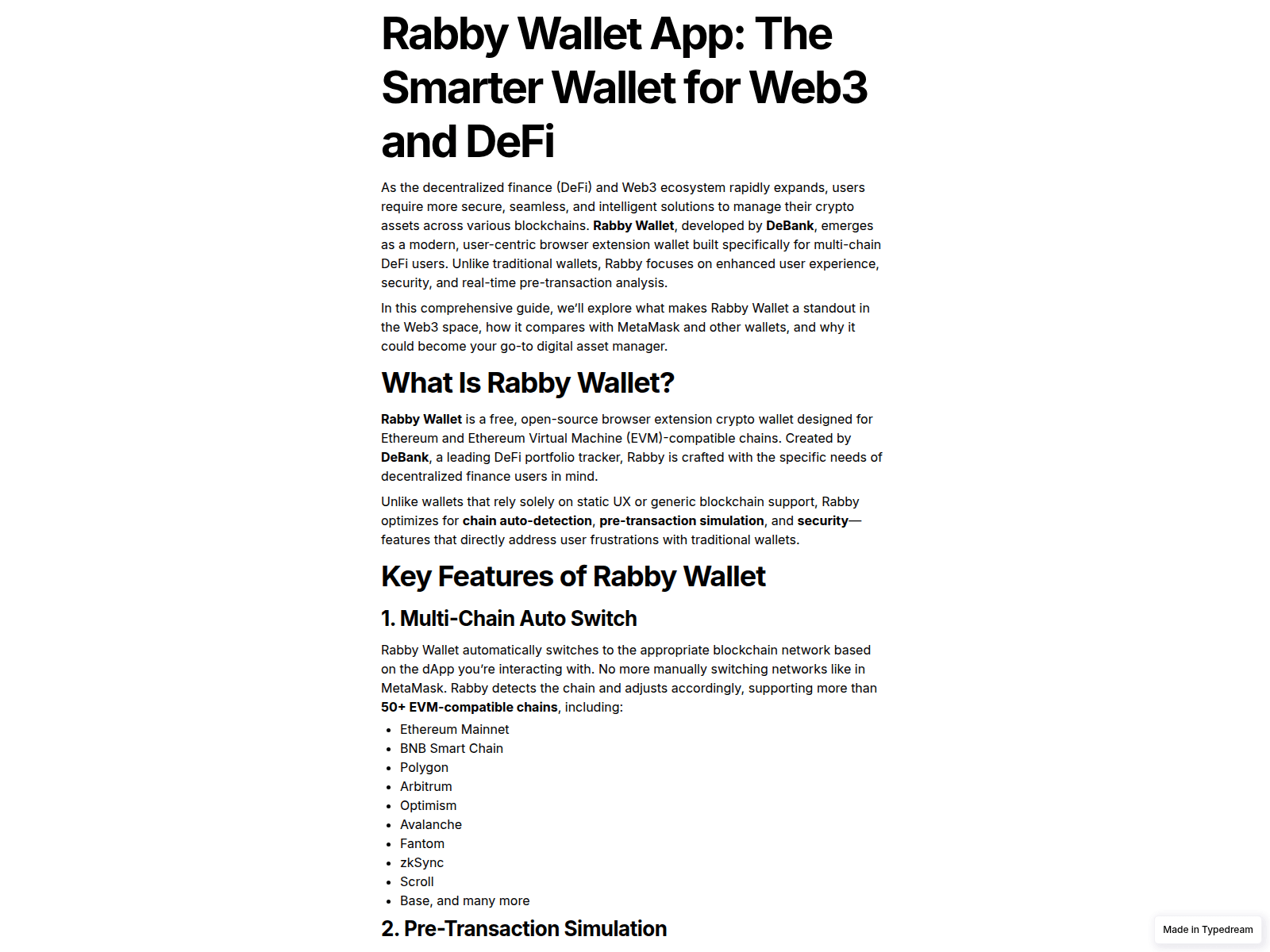 Screenshot of rabywalletapp-auth.typedream.app