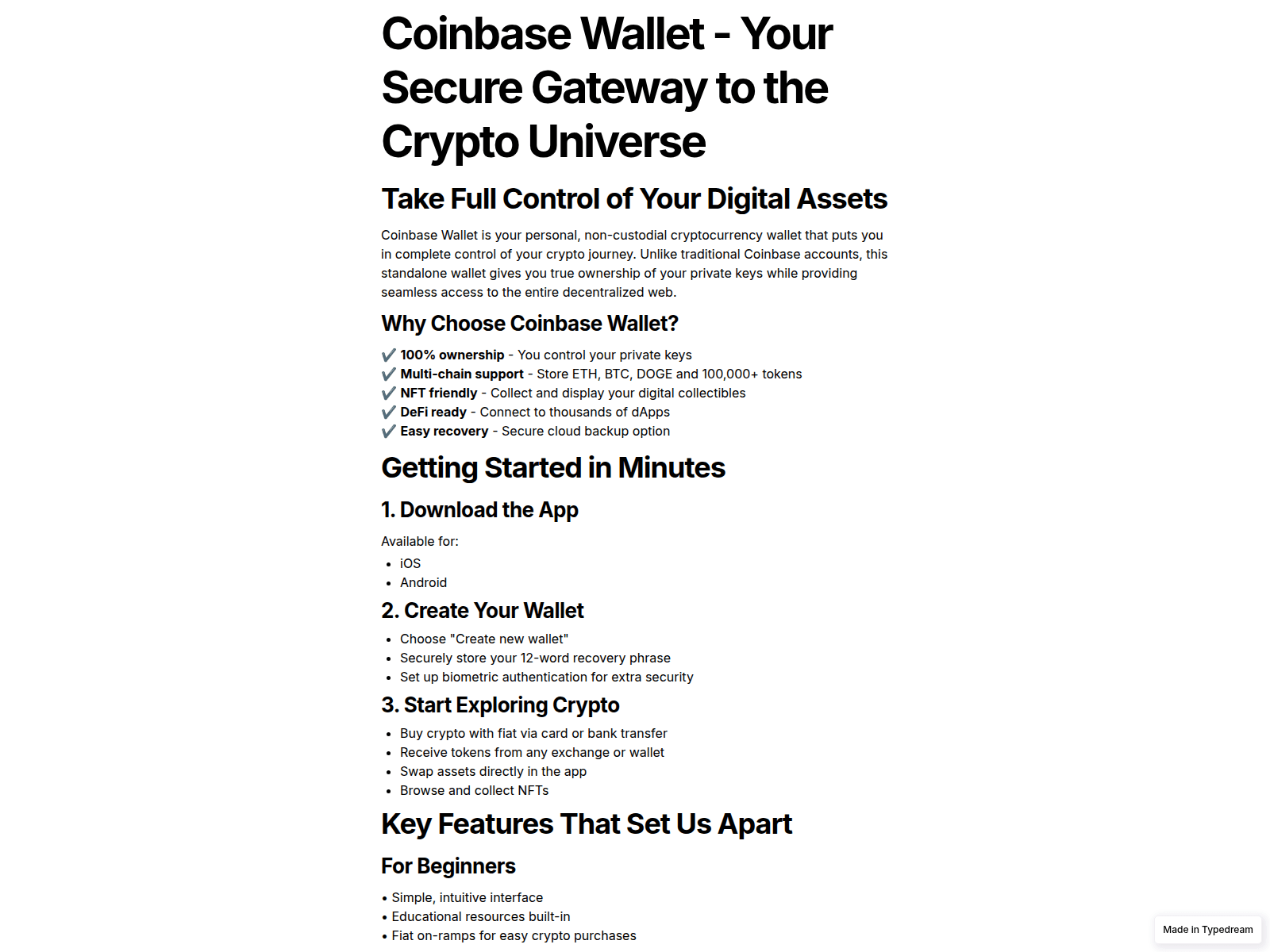 Screenshot of app-coinbase-wallet-eng.typedream.app