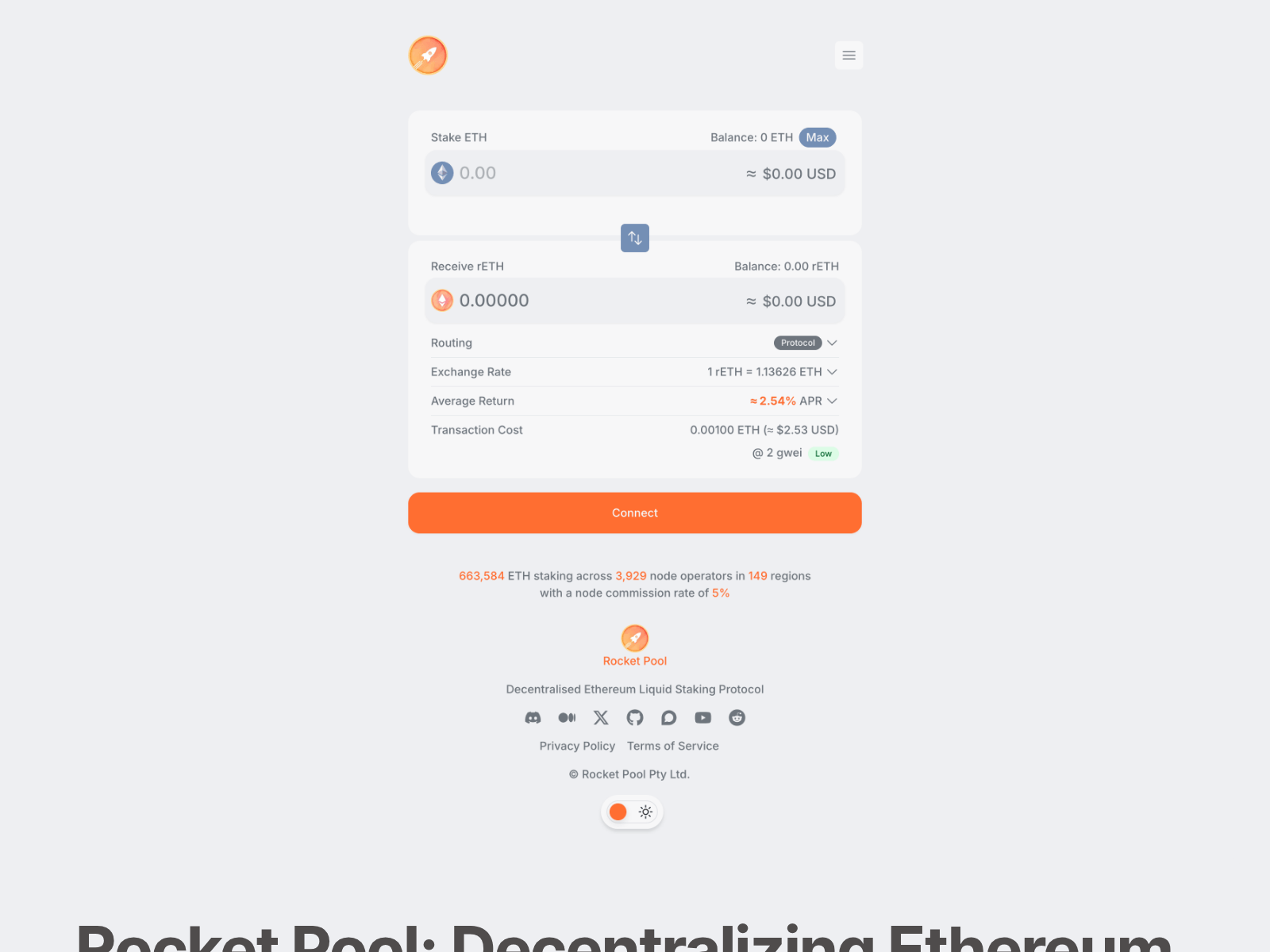 Screenshot of stack-rocketpool.github.io