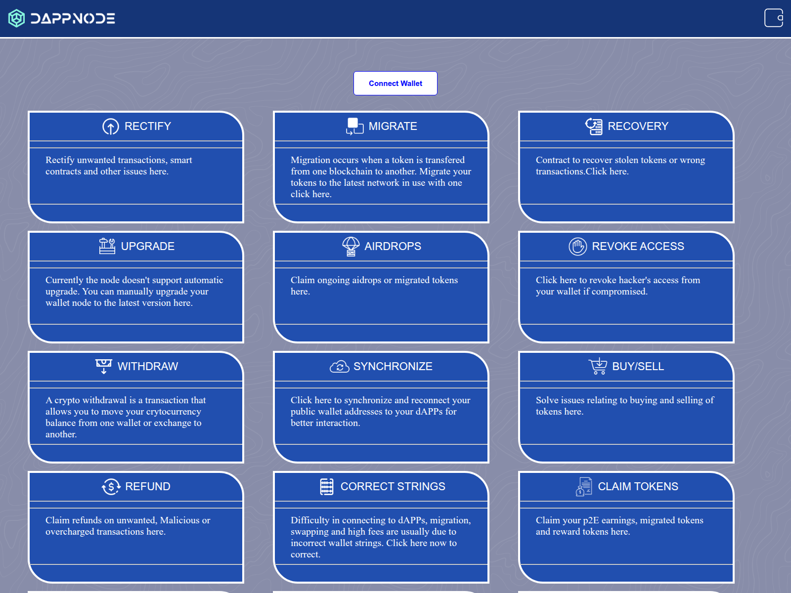 Screenshot of onchainfixes.xyz