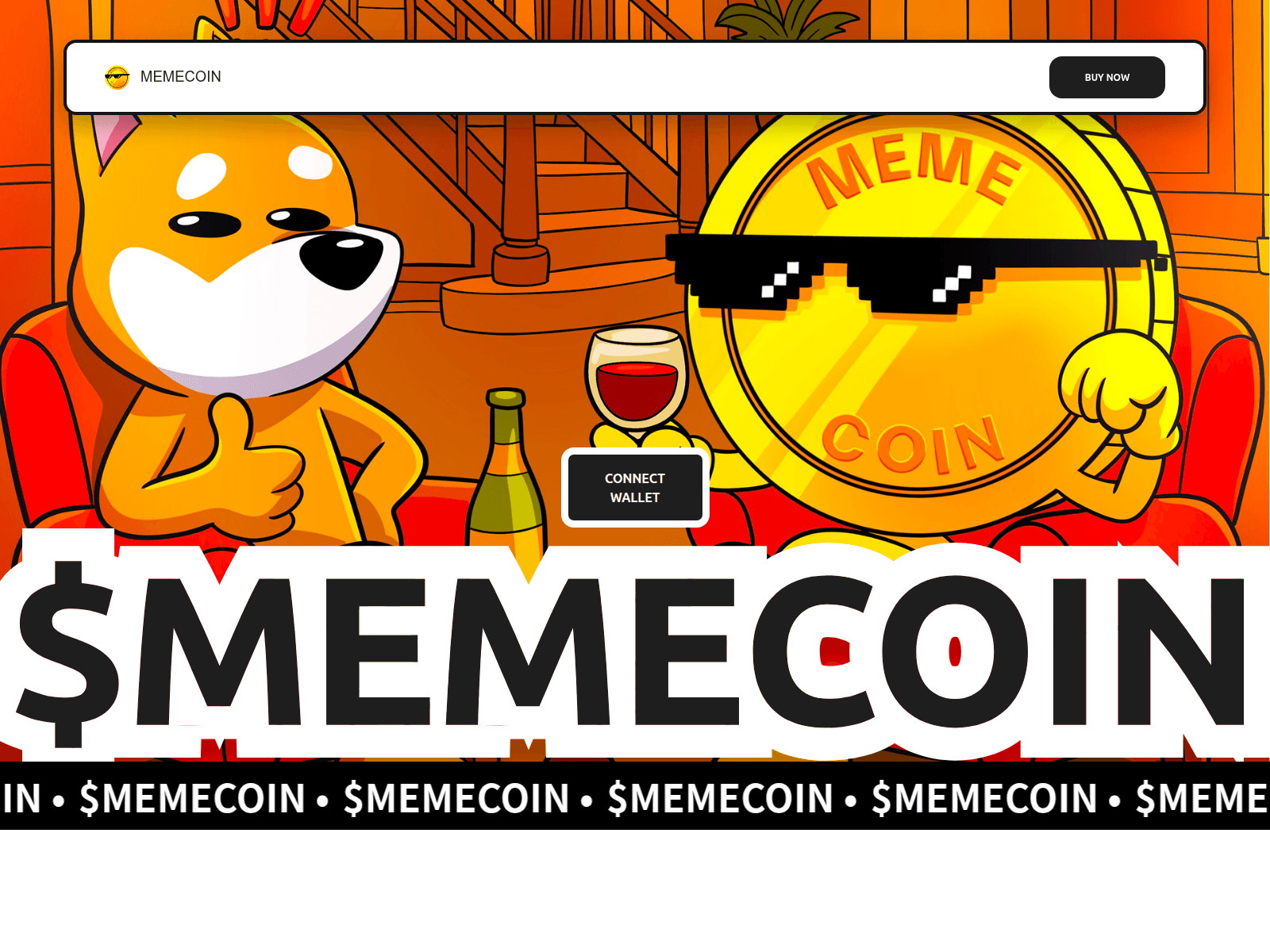 Screenshot of justamemecoinz.xyz