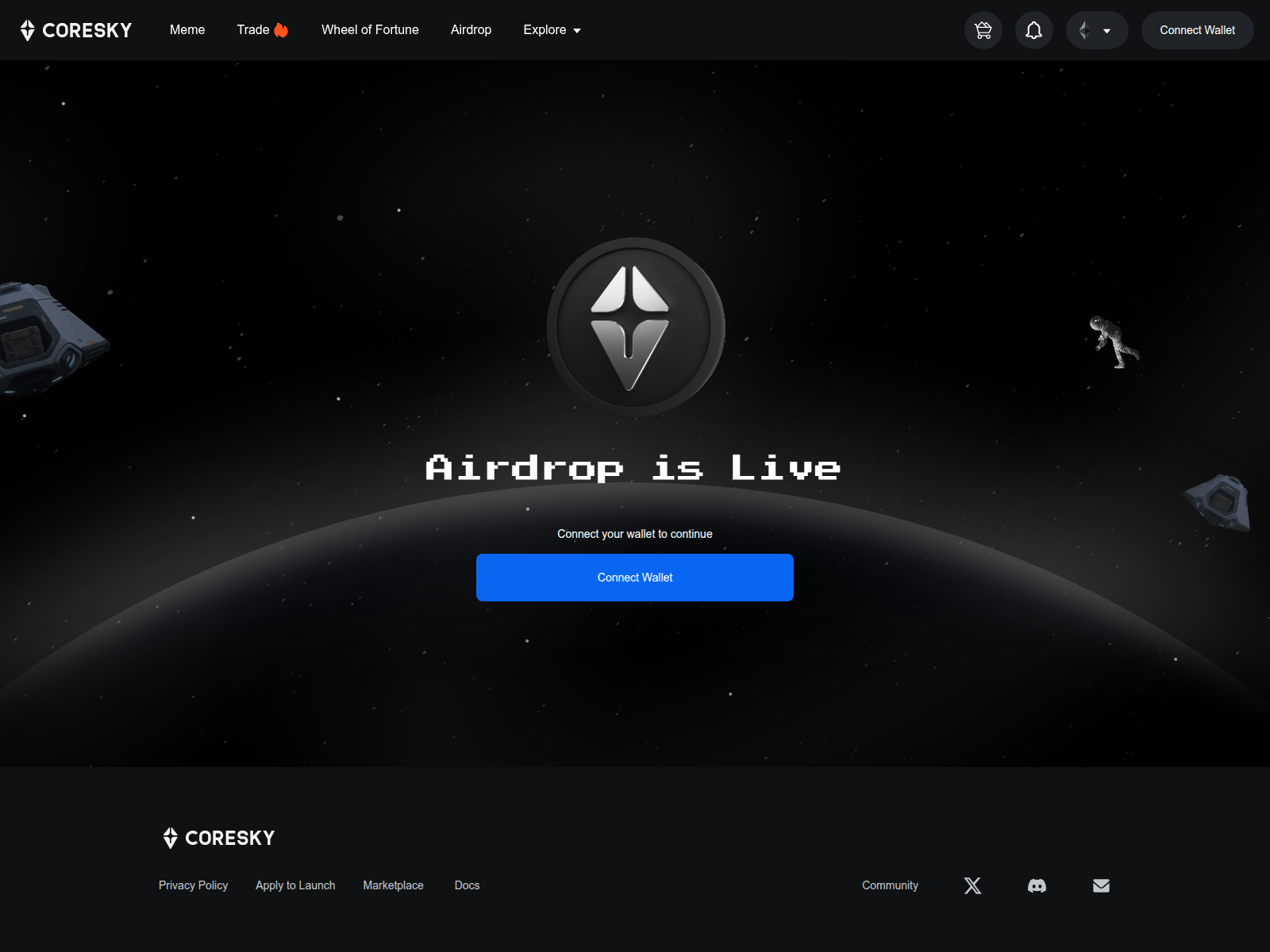 Screenshot of coresky.cyou