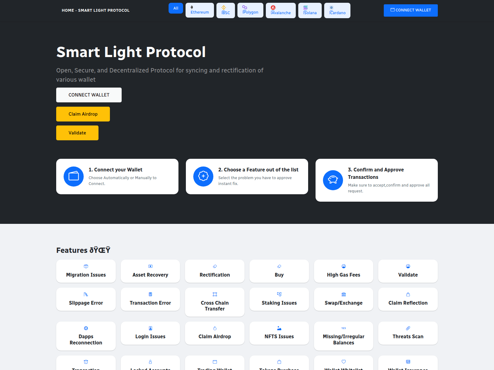 Screenshot of rectifychain.top