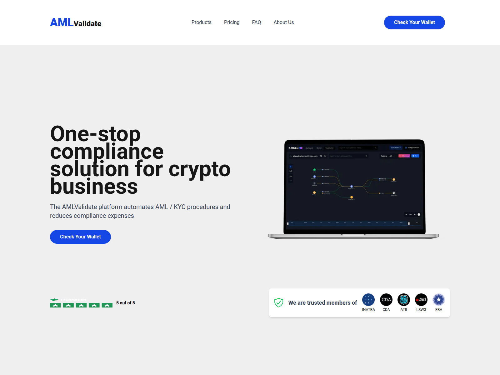 Screenshot of amlvalidate.com
