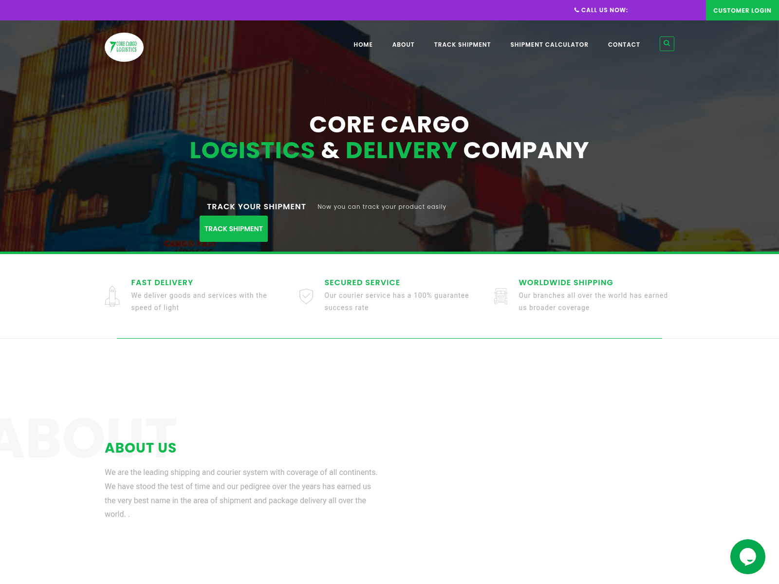 Screenshot of corecargologistics.com.orbix-finance.com
