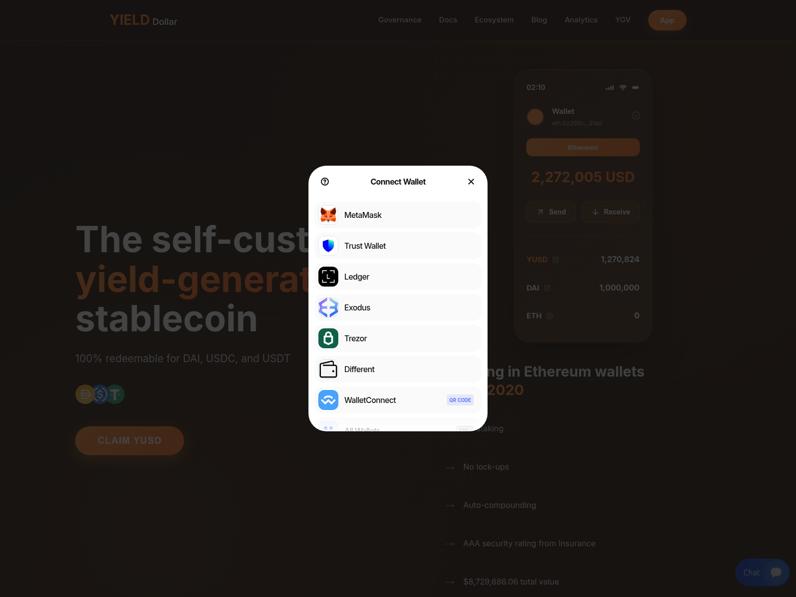 Screenshot of reward-yieldusd.net